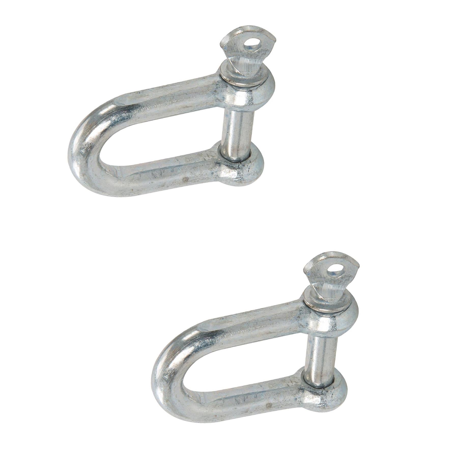 D Shackle Dee Link M10 2pc Galvanised Steel Lifting Towing Rigging Pin Loop