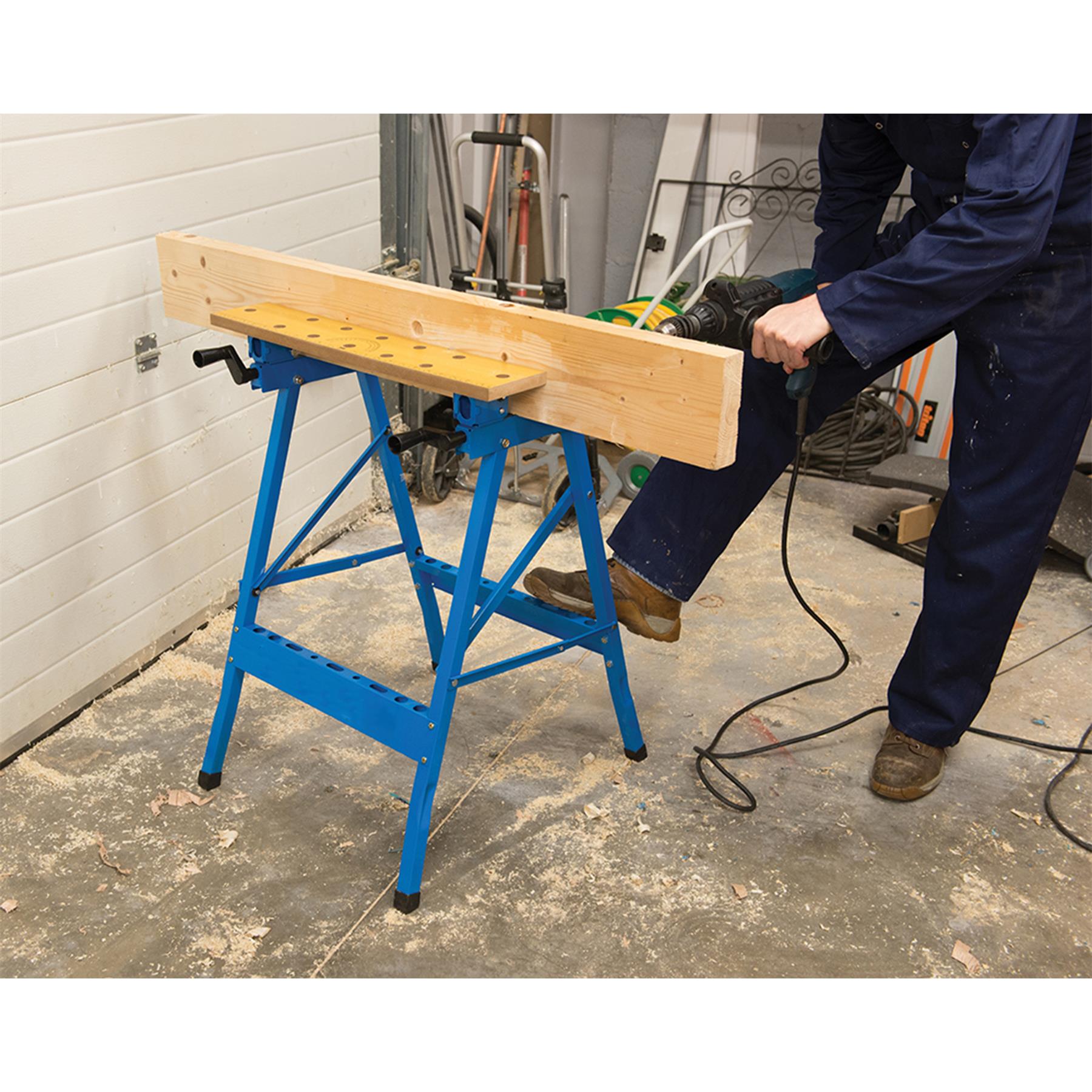 Heavy Duty Flip Top Workbench Maximum Load 150Kg Square Steel Frame