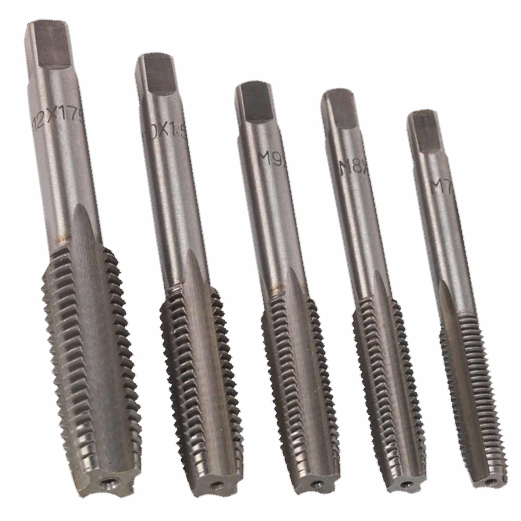 Tap Set 10pc Metric.  steel hardened and tempered for long-life. Sealey