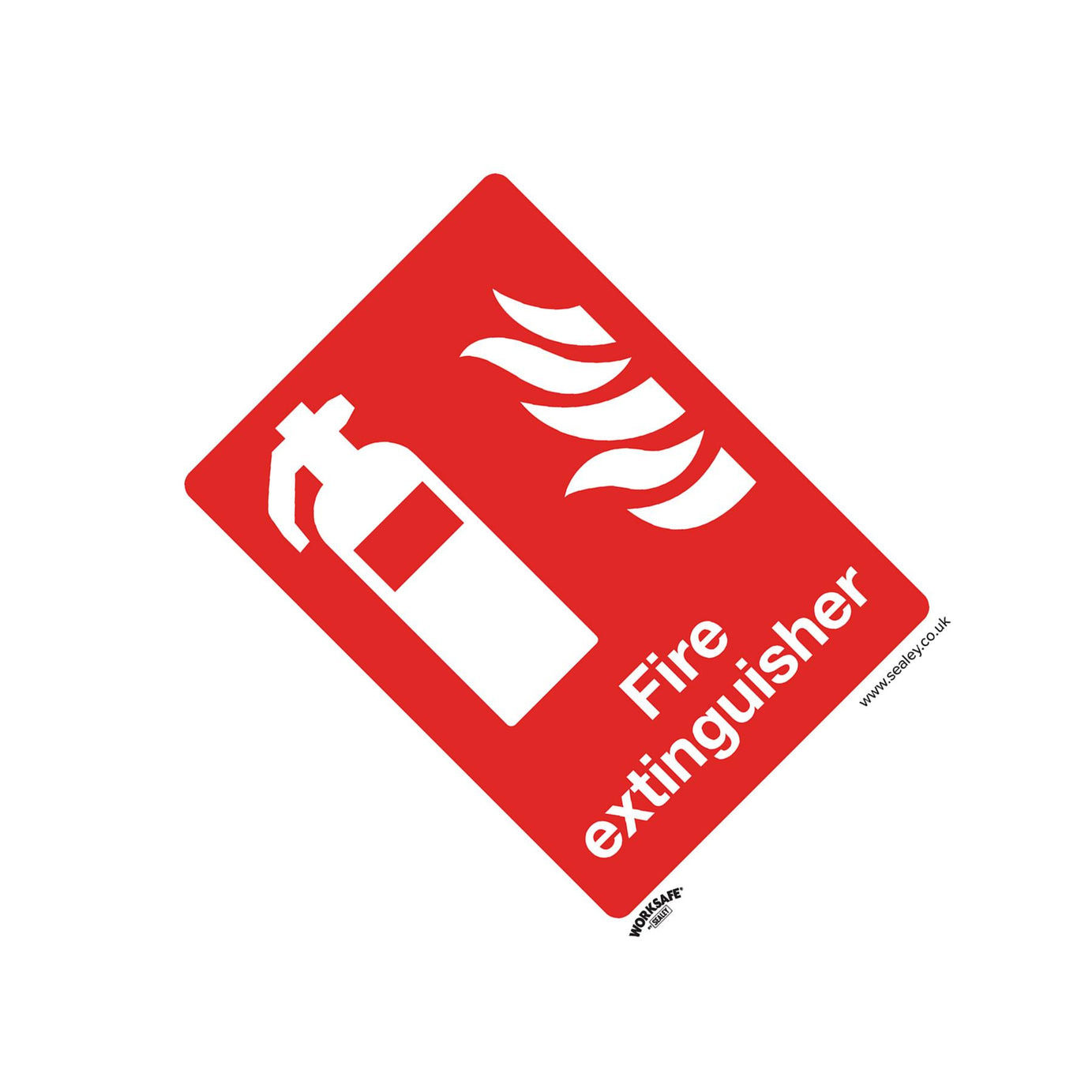 Sealey Safety Sign - Fire Extinguisher - Rigid Plastic - Pack of 10