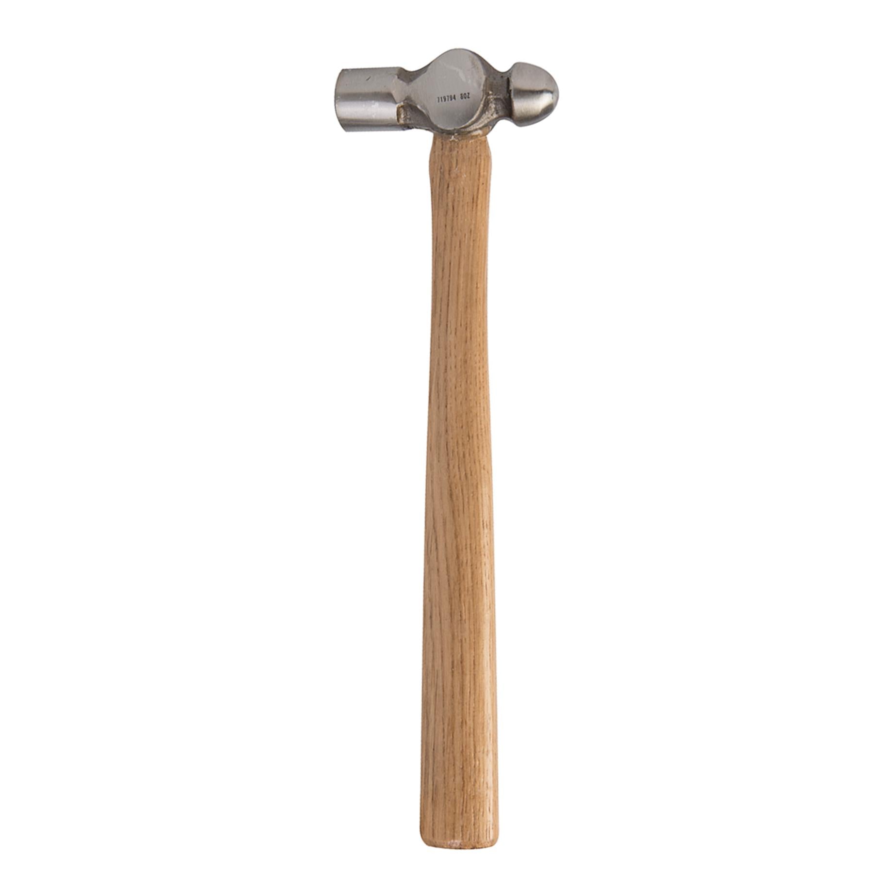 Hardwood Ball Pein Hammer 8Oz (227G) Strong Forged Steel Metal Punching Riveting