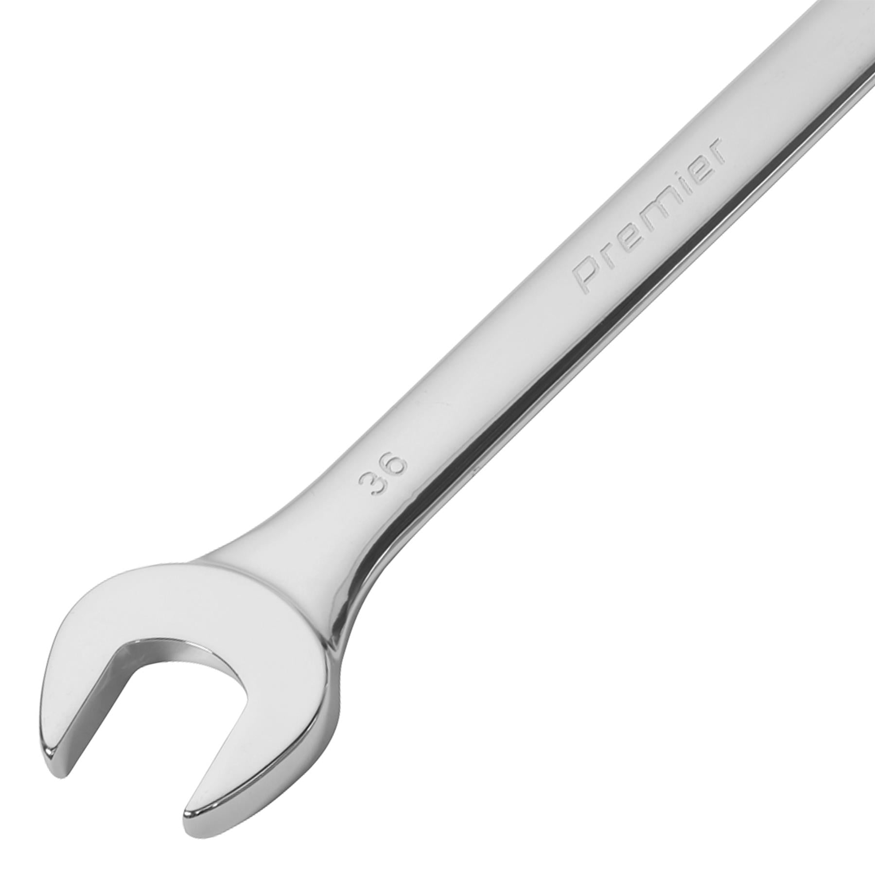 Sealey 36mm Super Jumbo Combination Spanner, Hard/Durable, Chrome Vanadium Steel