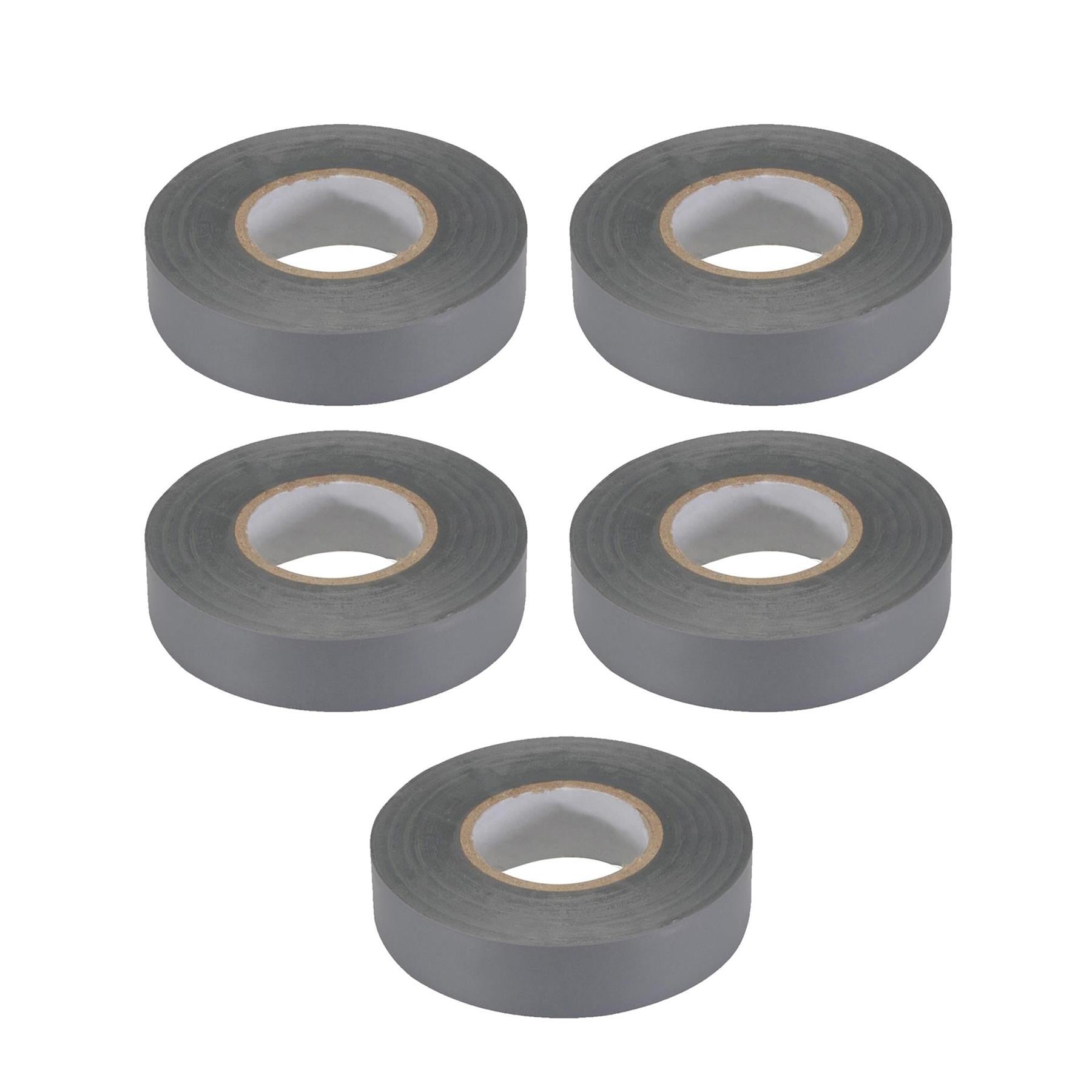 5 x PVC Insulation Electrical Tape Flame Retardent Grey