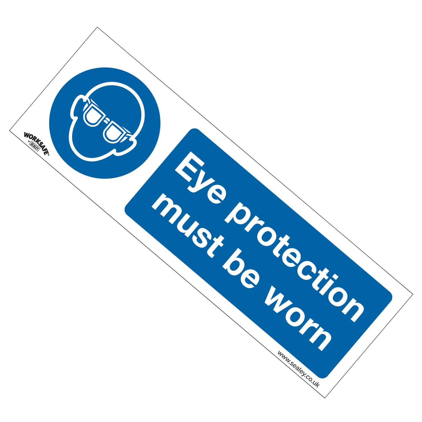 Mandatory Safety Sign - Eye Protection Must Be Worn - Self-Adhesive Vinyl