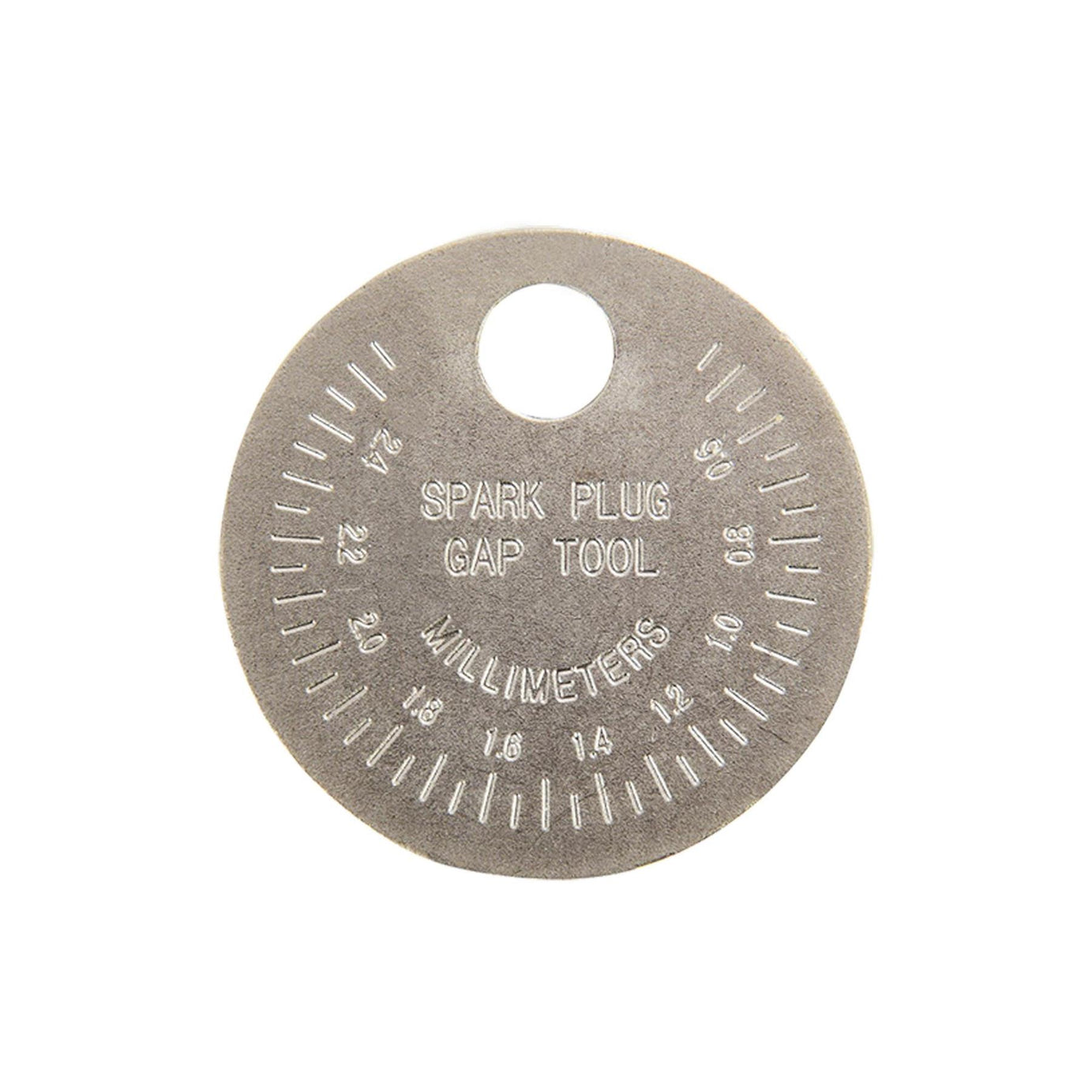 Spark Gap Plug Tool 0.5 - 2.55mm 0.02 - 0.1" Coin Type Tool With Flanged Hole