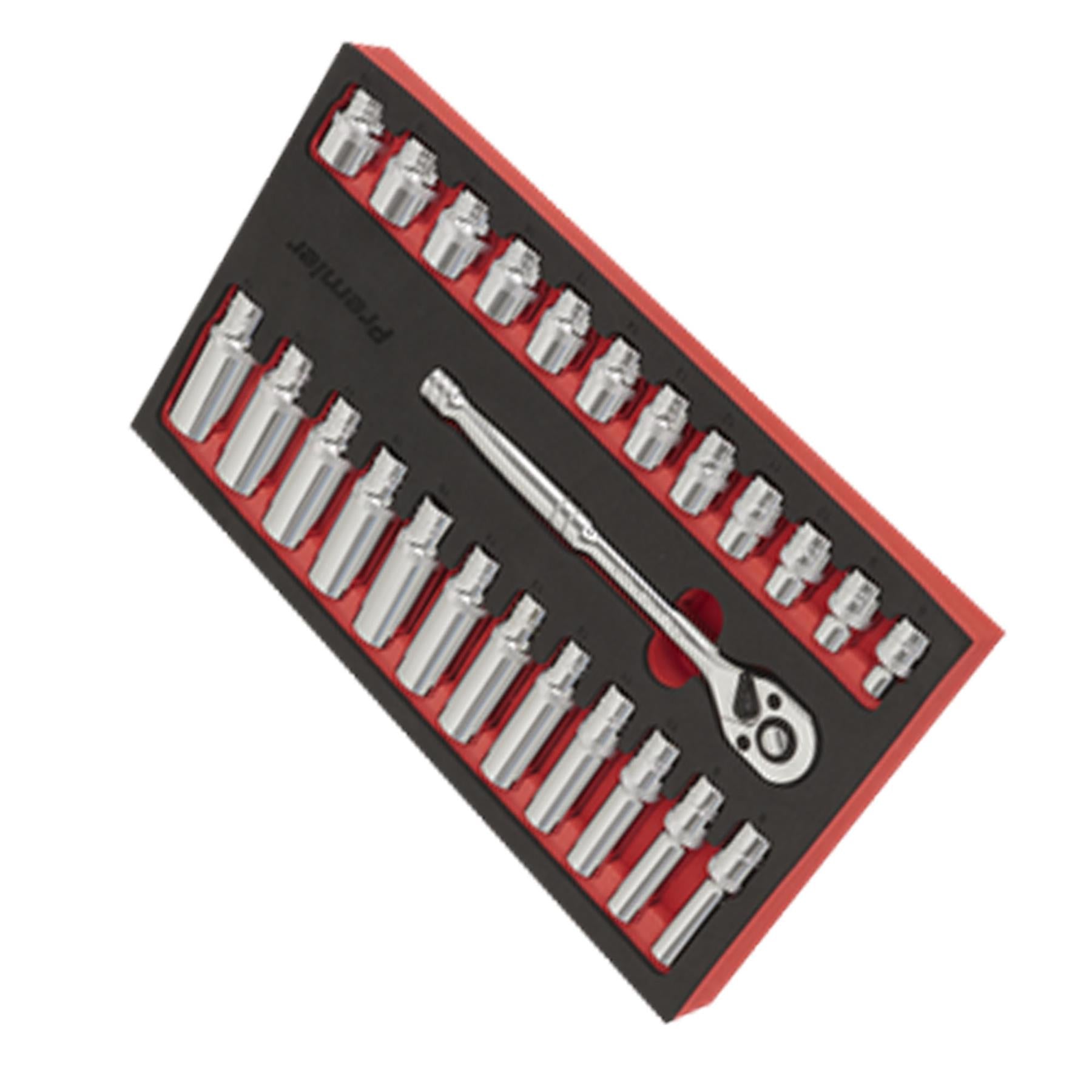 Sealey Ratchet Wrench & Socket Set 25pc 3/8"Sq Drive