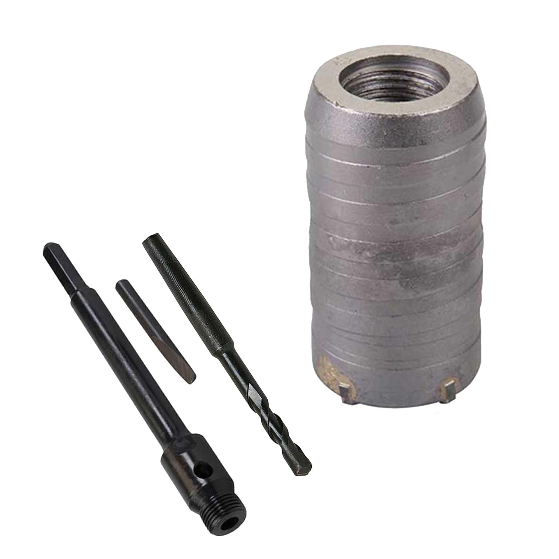 TCT Core Drill Bit 40mm Hole Saw Masonry Stone Brick SDS Plus 100mm Shaft Pilot