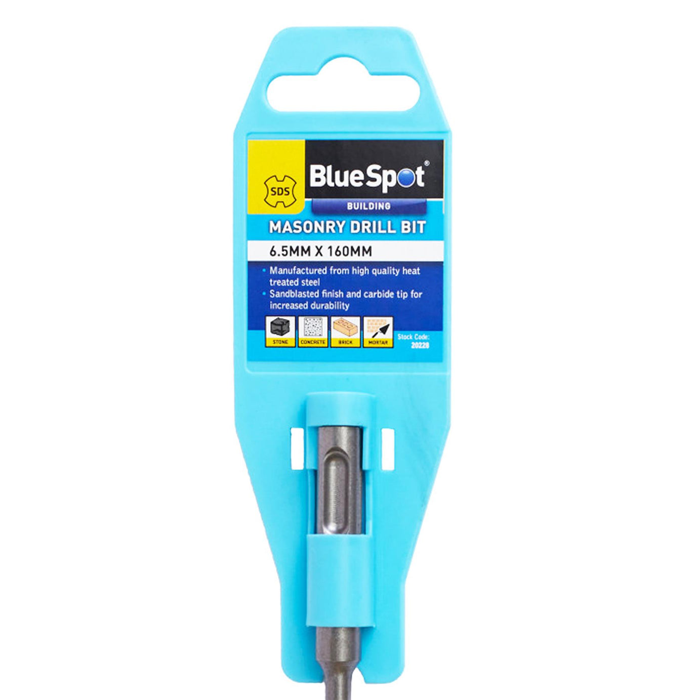 BlueSpot SDS + Plus Masonry Hammer Drill Bits Brick Concrete Stone 6.5mm x 160mm