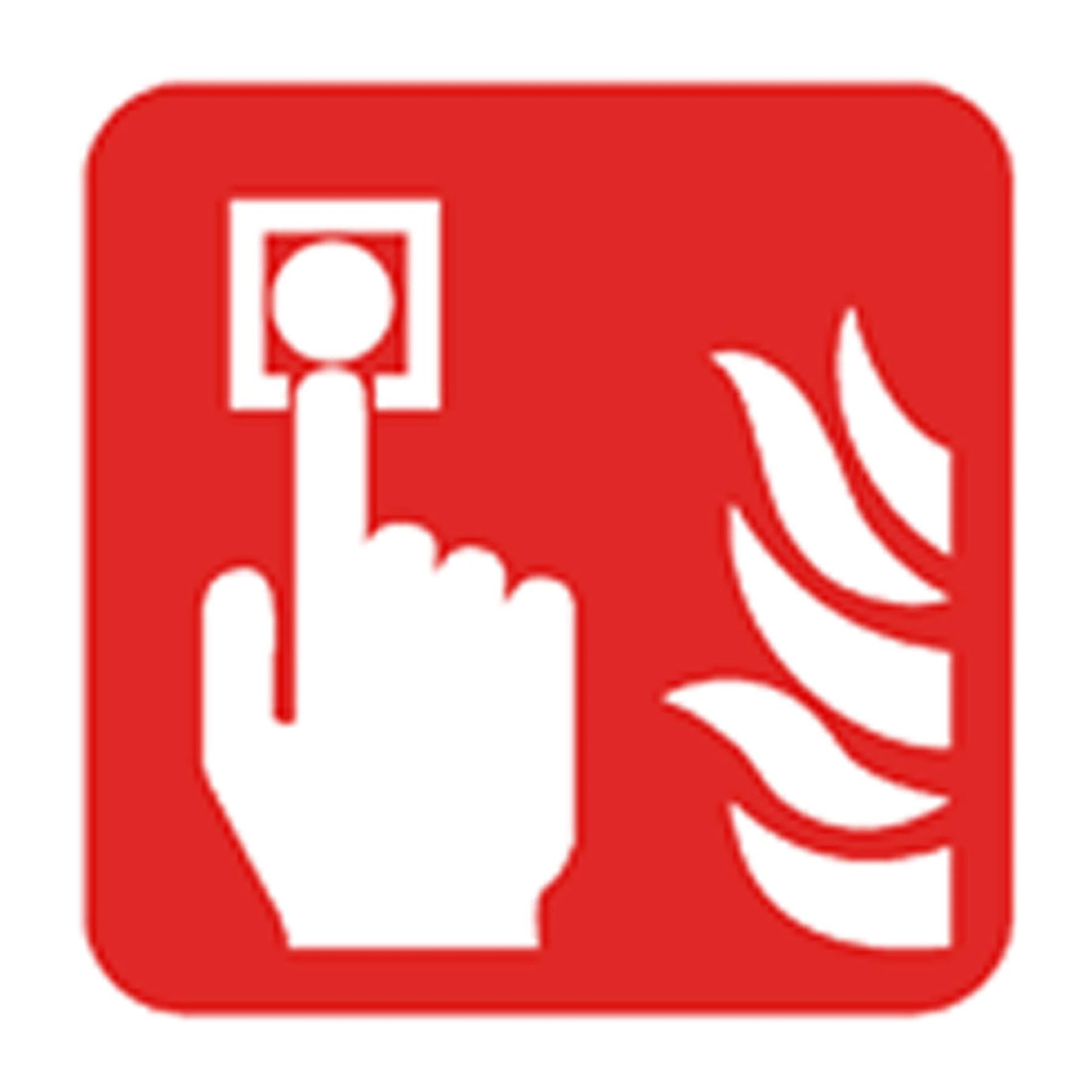 Sealey Safety Sign - Fire Action With Lift - Rigid Plastic-Pk of 10