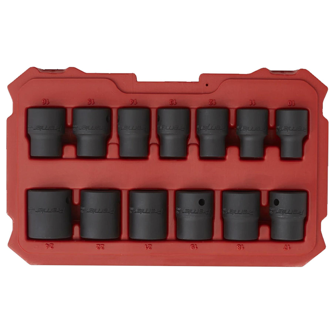 Sealey Impact Socket Set 13pc 1/2"Sq Drive Lock-On 6pt Metric