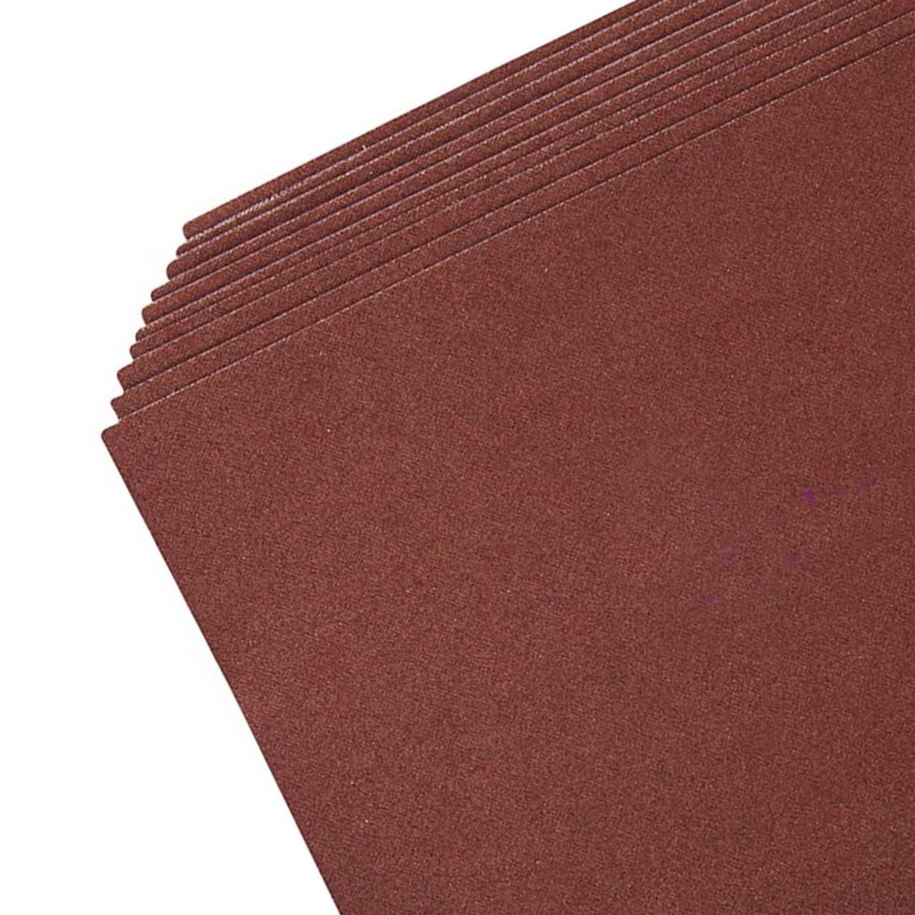 Emery Cloth Hand Sanding Sheets 10Pk Grit 80 Quality For Metal And Rust Removal