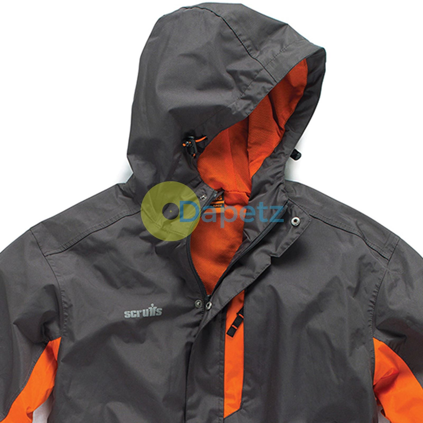 Worker Jacket All Weather Waterproof Jacket Hardwearing Nylon Fabric Charcoal L