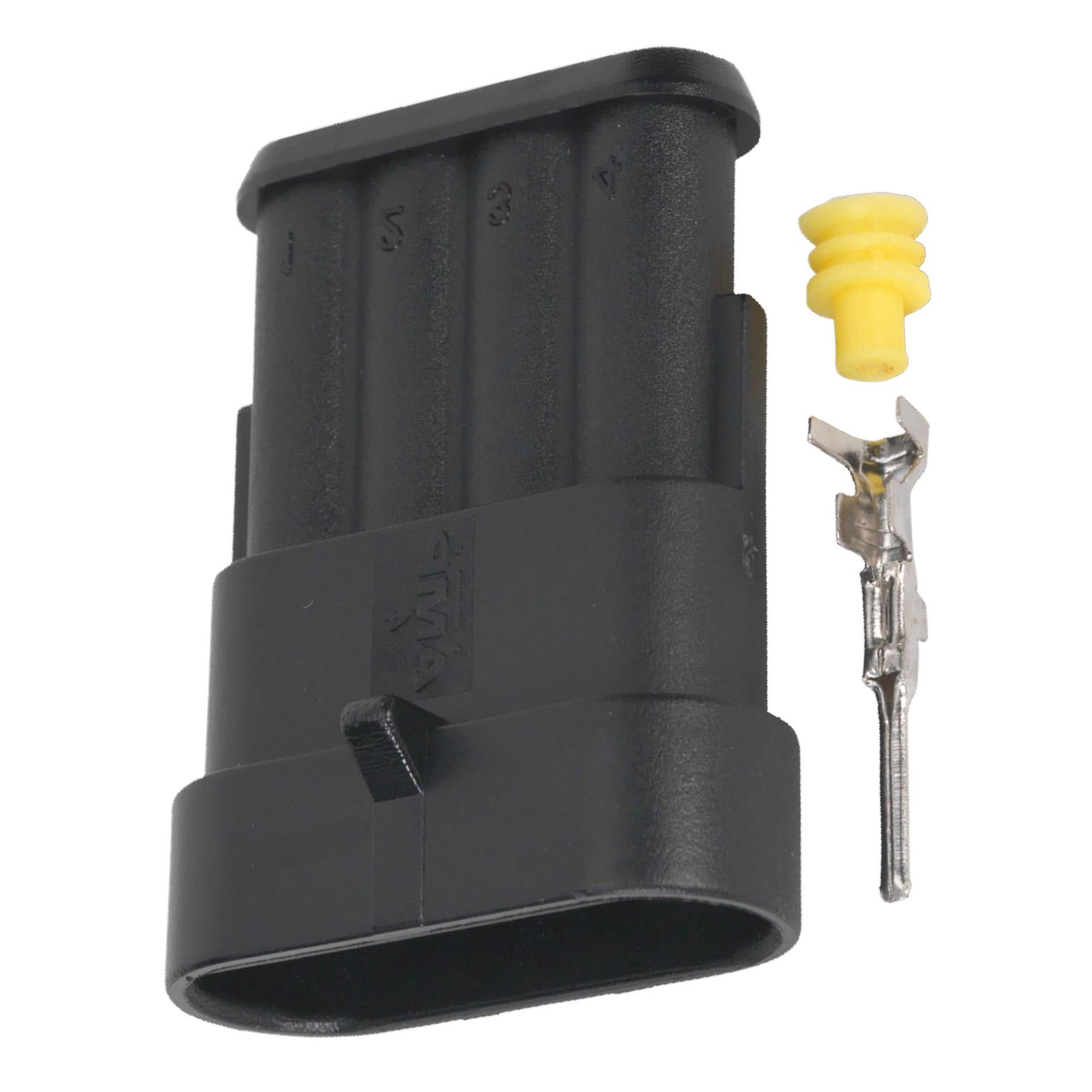 Sealey Superseal Male Connector 4-Way Pack of 3