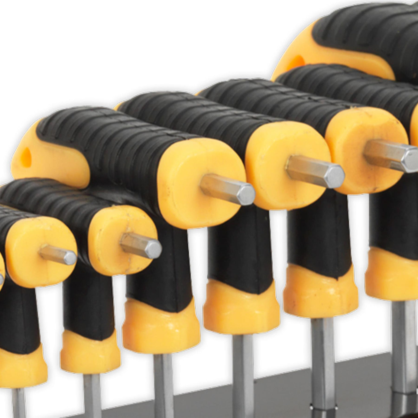 Siegen 10pc T-Handle Ball-End Hex Allen Key Set in Metal Stand 2-10mm
