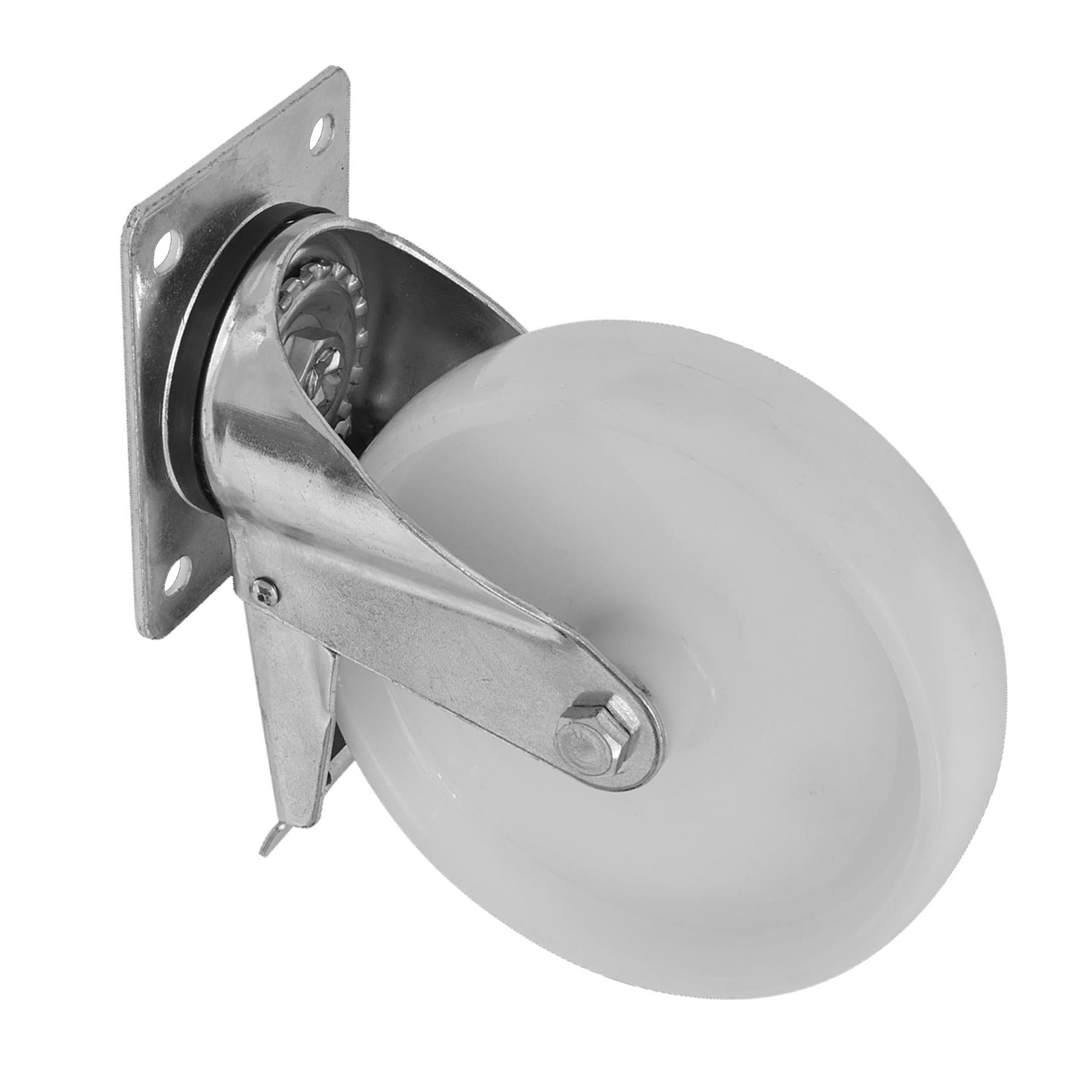 Sealey Heavy-Duty Nylon Castor Wheel Swivel Total Lock 125mm