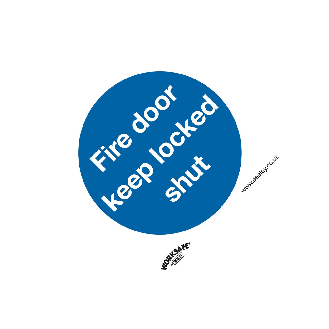 Mandatory Safety Sign - Fire Door Keep Locked Shut - Rigid Plastic