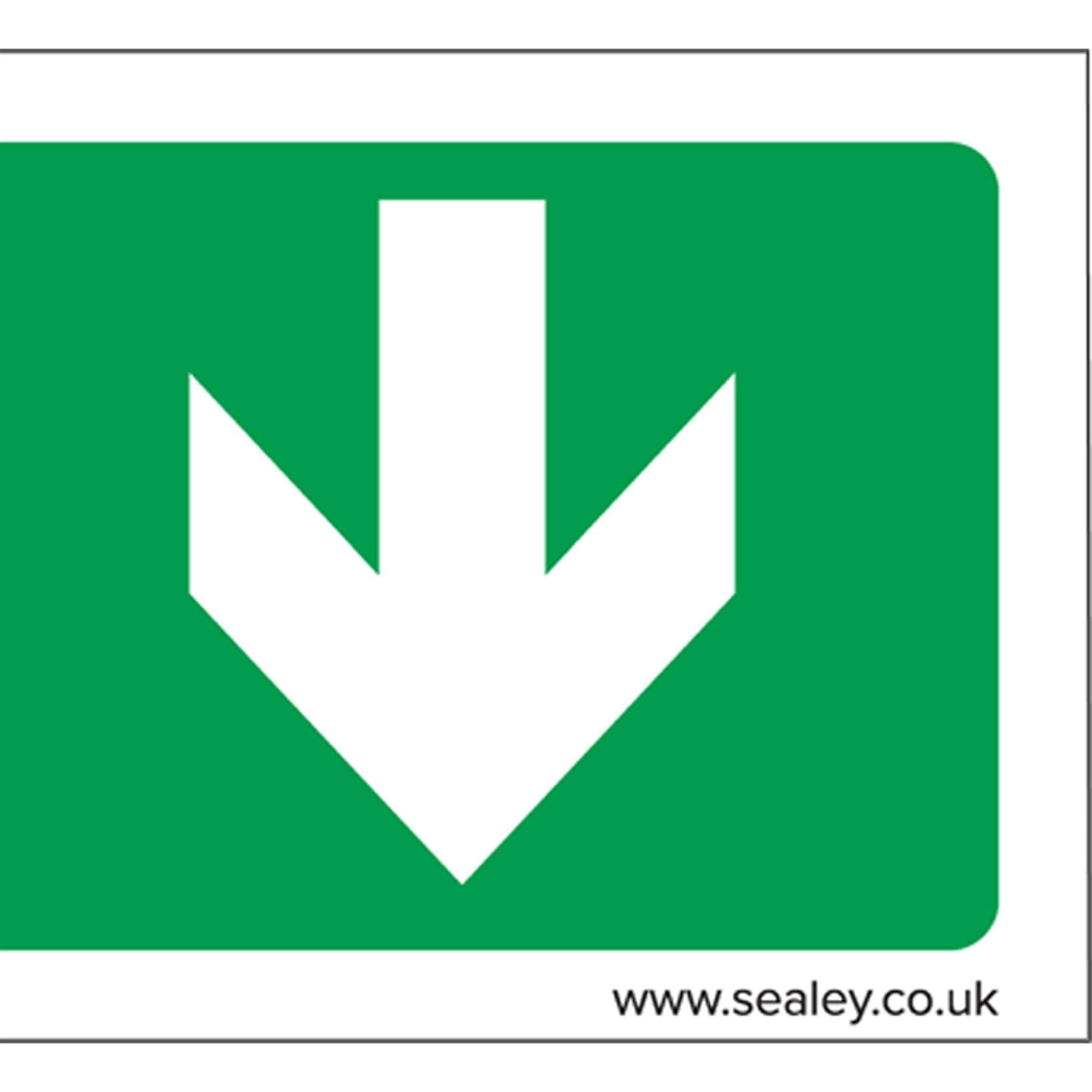 Safe Conditions Safety Sign - Fire Exit (Down) - Rigid Plastic