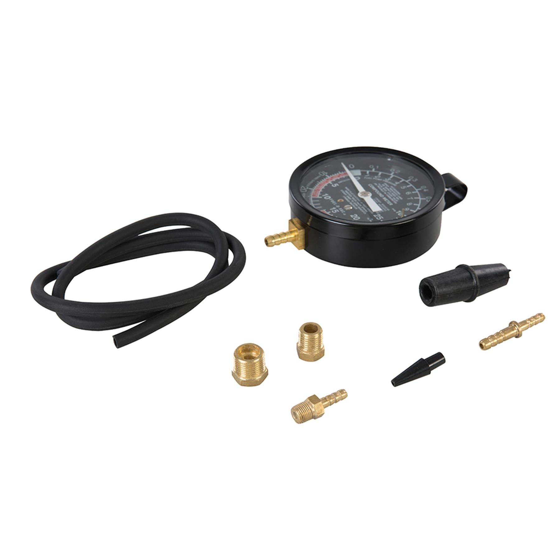 Vacuum & Fuel Pump Pressure Test Gauge 0 - 10psig / 0 - 25Hg With Rubber Bumper