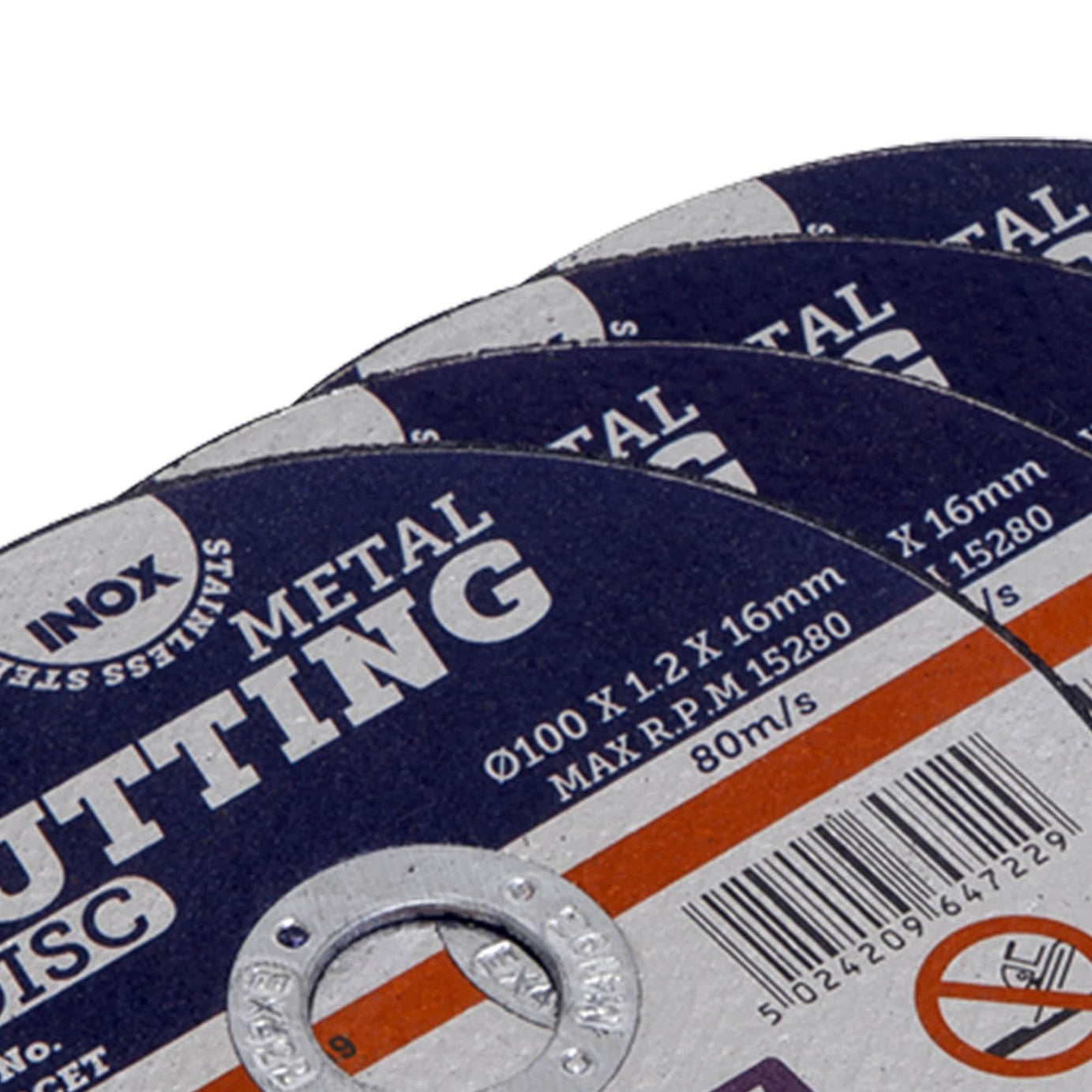 Sealey Cutting Disc �100 x 1.2mm 16mm Bore Pack of 5