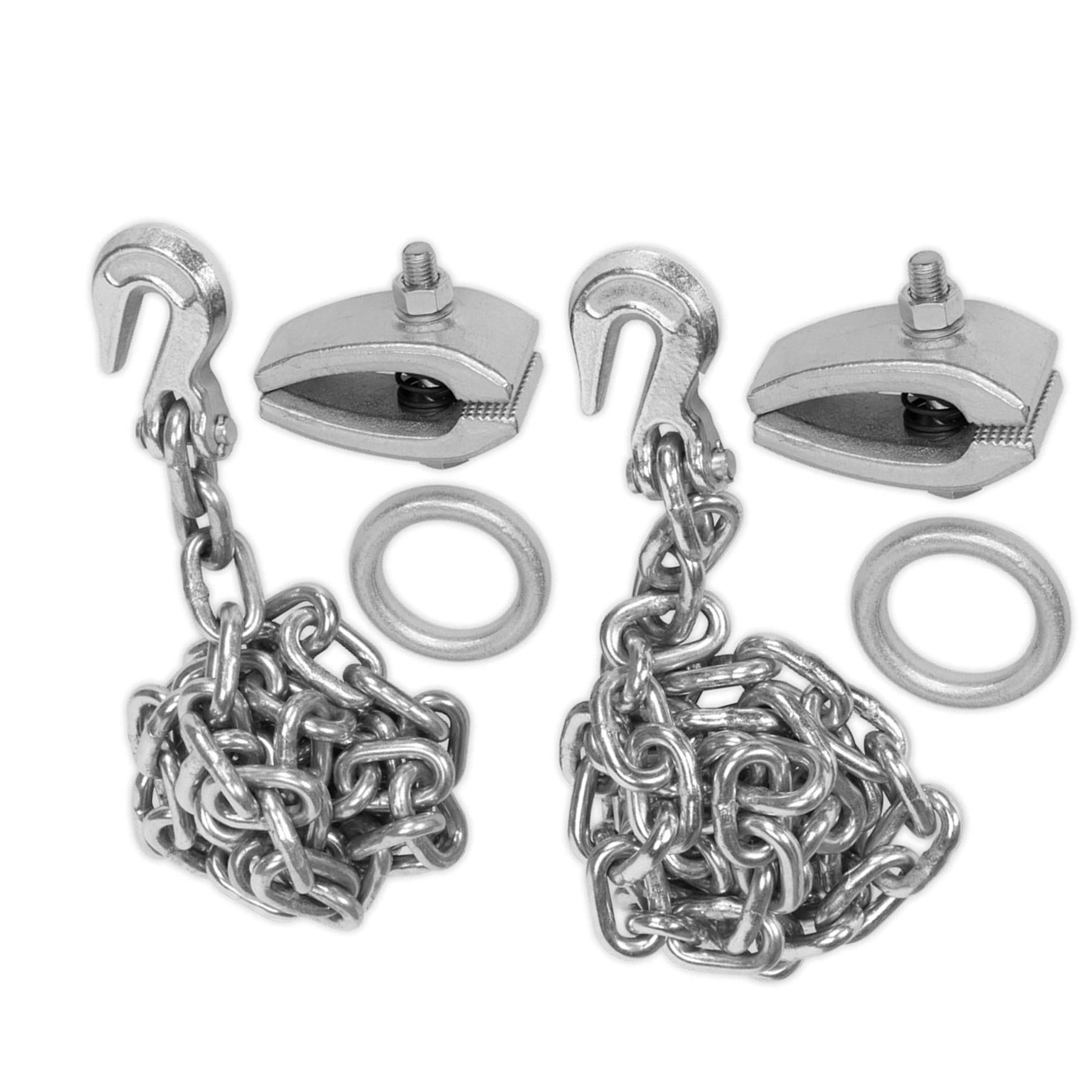 Sealey Chain Kit 2 x 2m Chains 2 x Clamps heavy-duty pull clamps.