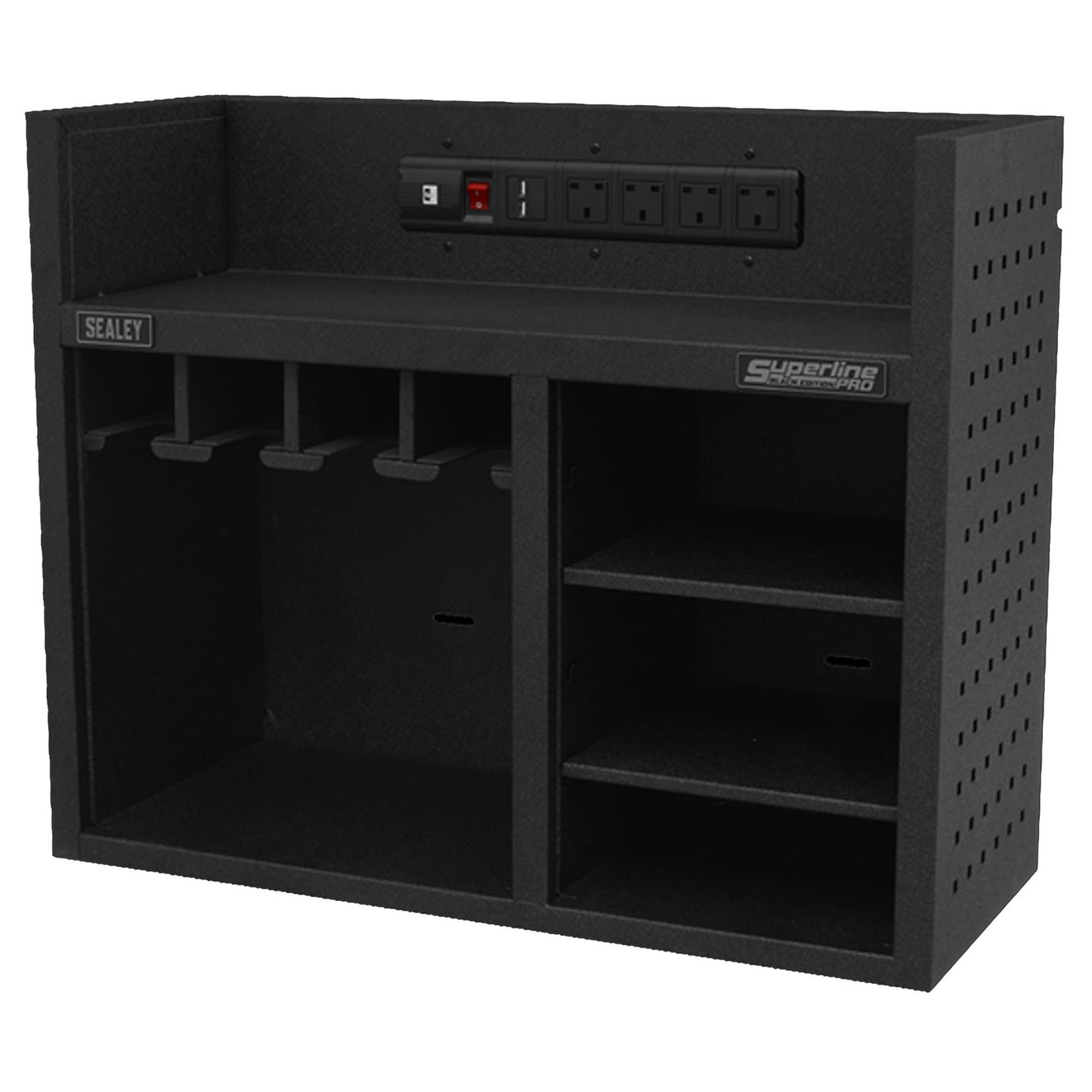 Sealey Power Tool Storage Rack 760mm with Power Strip