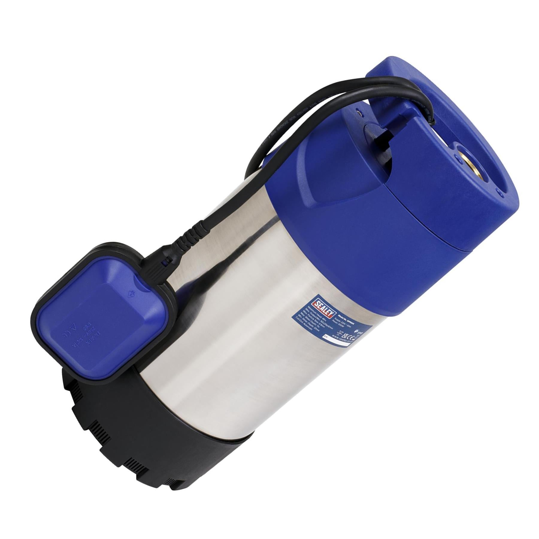 Submersible S/Less Water Pump Auto 92L/min 40m Head 230V Sealey