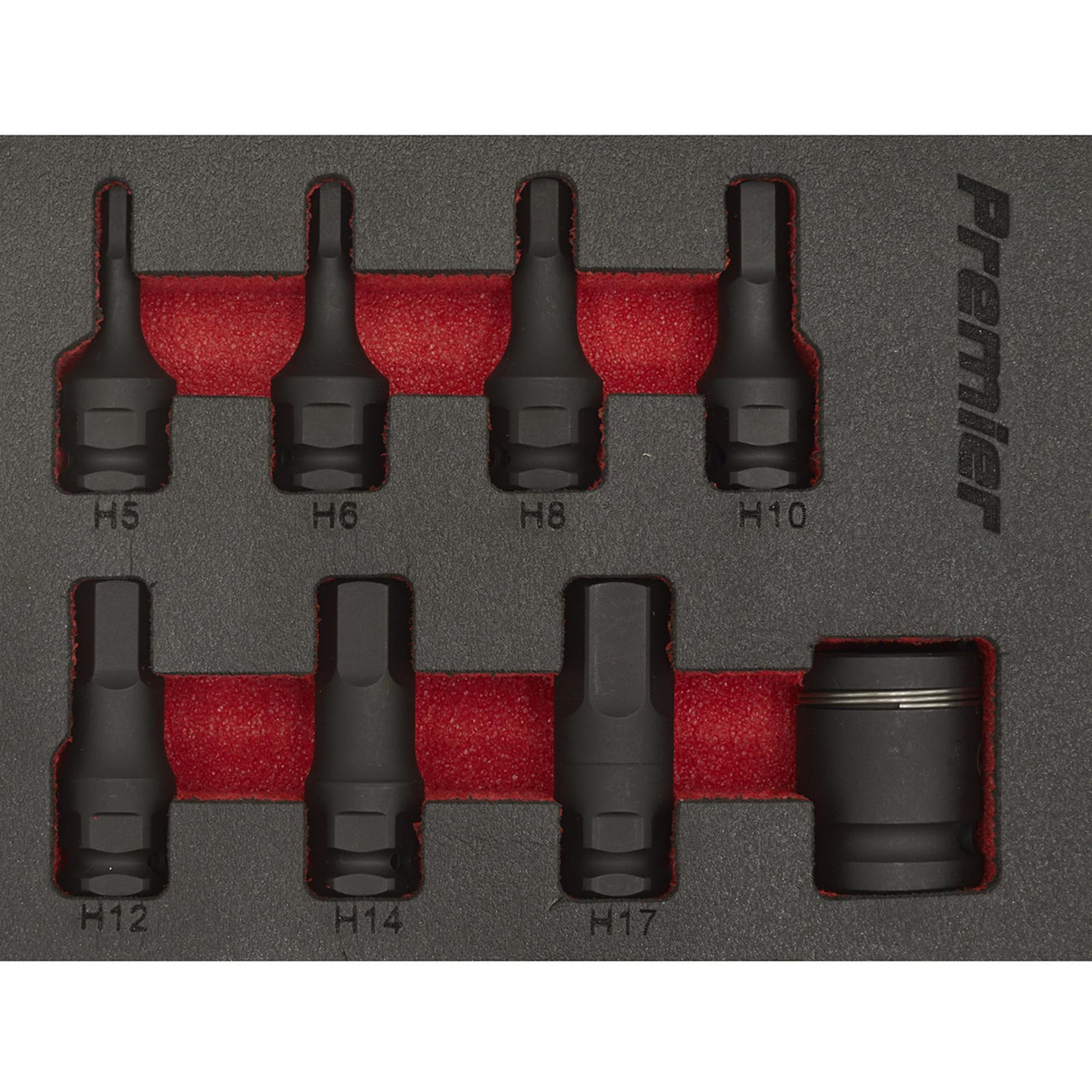 Sealey Impact Hex Socket Bit Set 8pc 3/8"Sq Drive