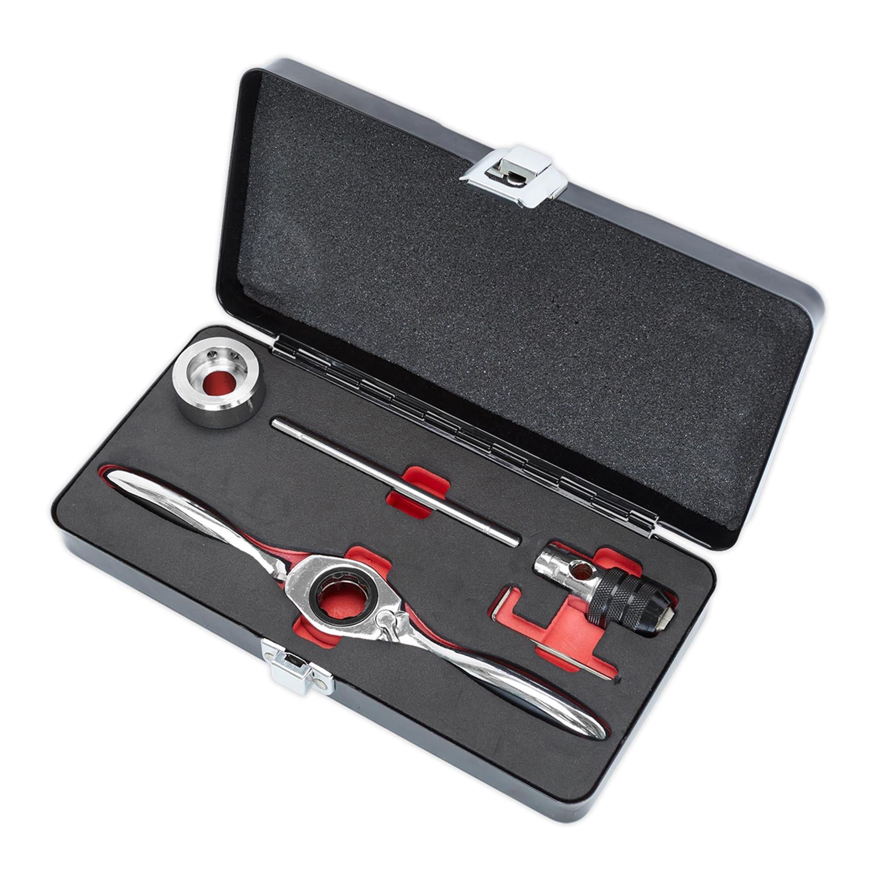 Sealey 5pc Bi-Directional Ratchet Tap and Die Holder Set Steel M3 - M12