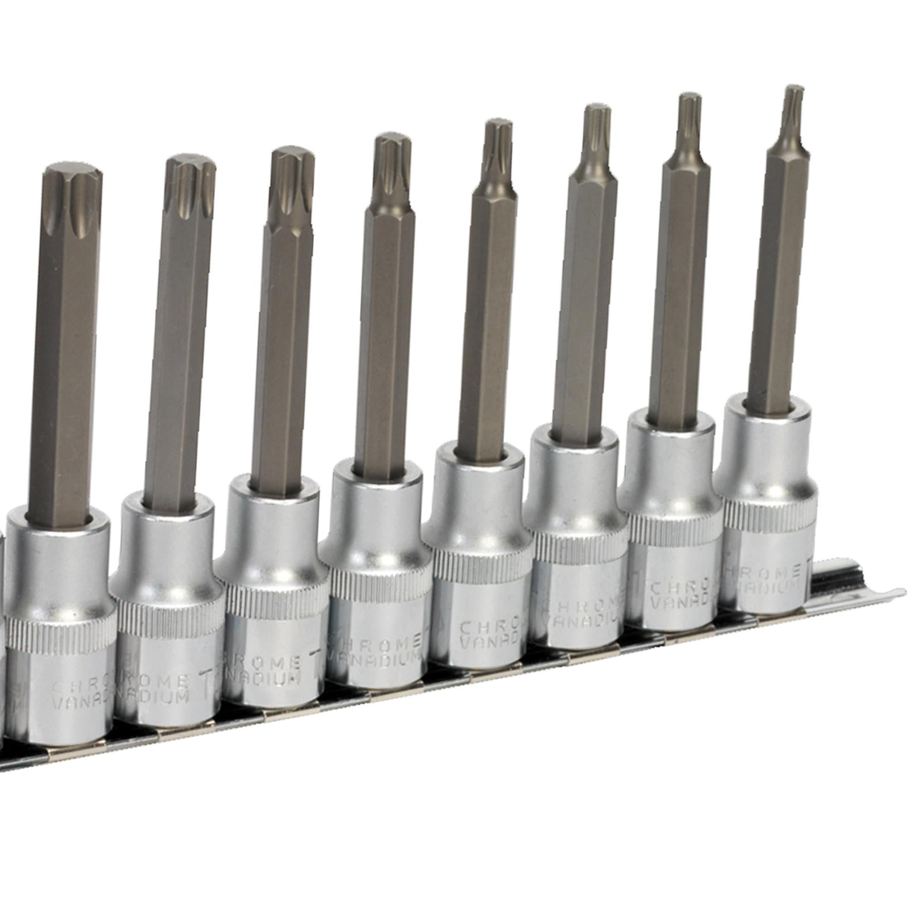 Sealey TRX-Star* Socket Bit Set 10pc 1/2"Sq Drive 100mm