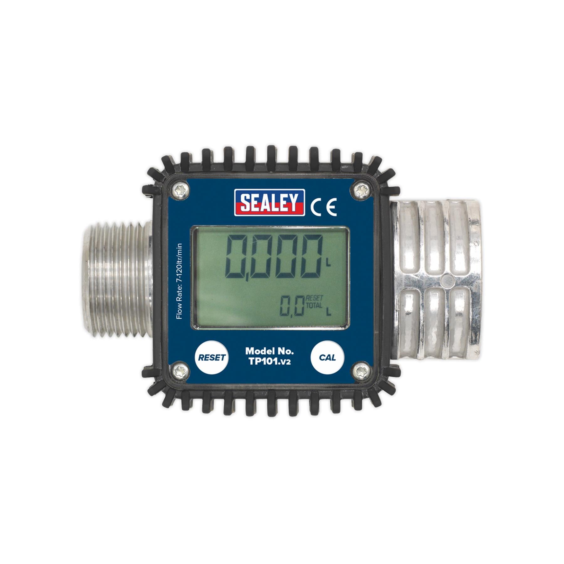 Sealey Digital Diesel & Fluid Flow Meter 28mm High LCD Display