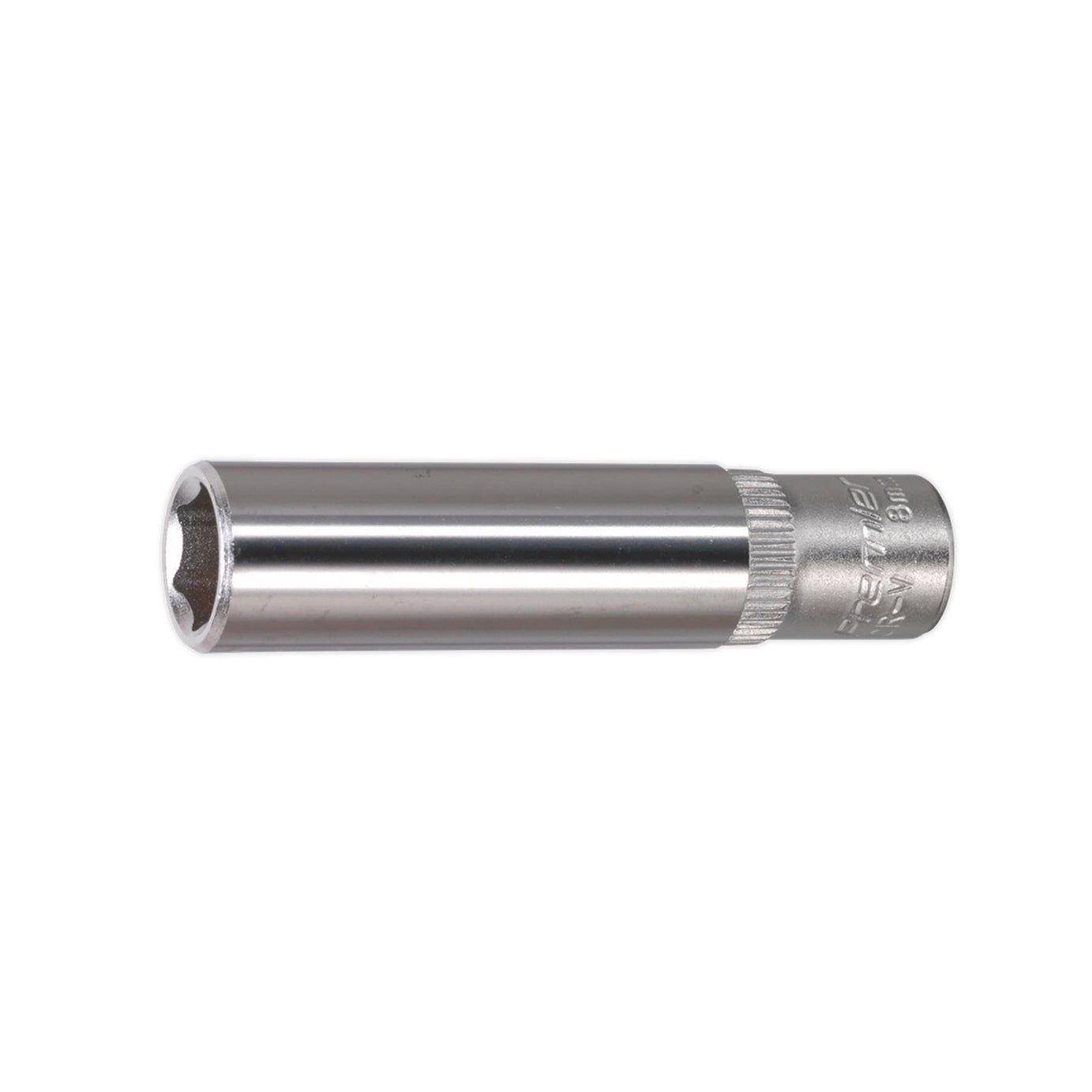 Sealey WallDrive Socket 8mm Deep 1/4"Sq Drive Chrome Vanadium Steel