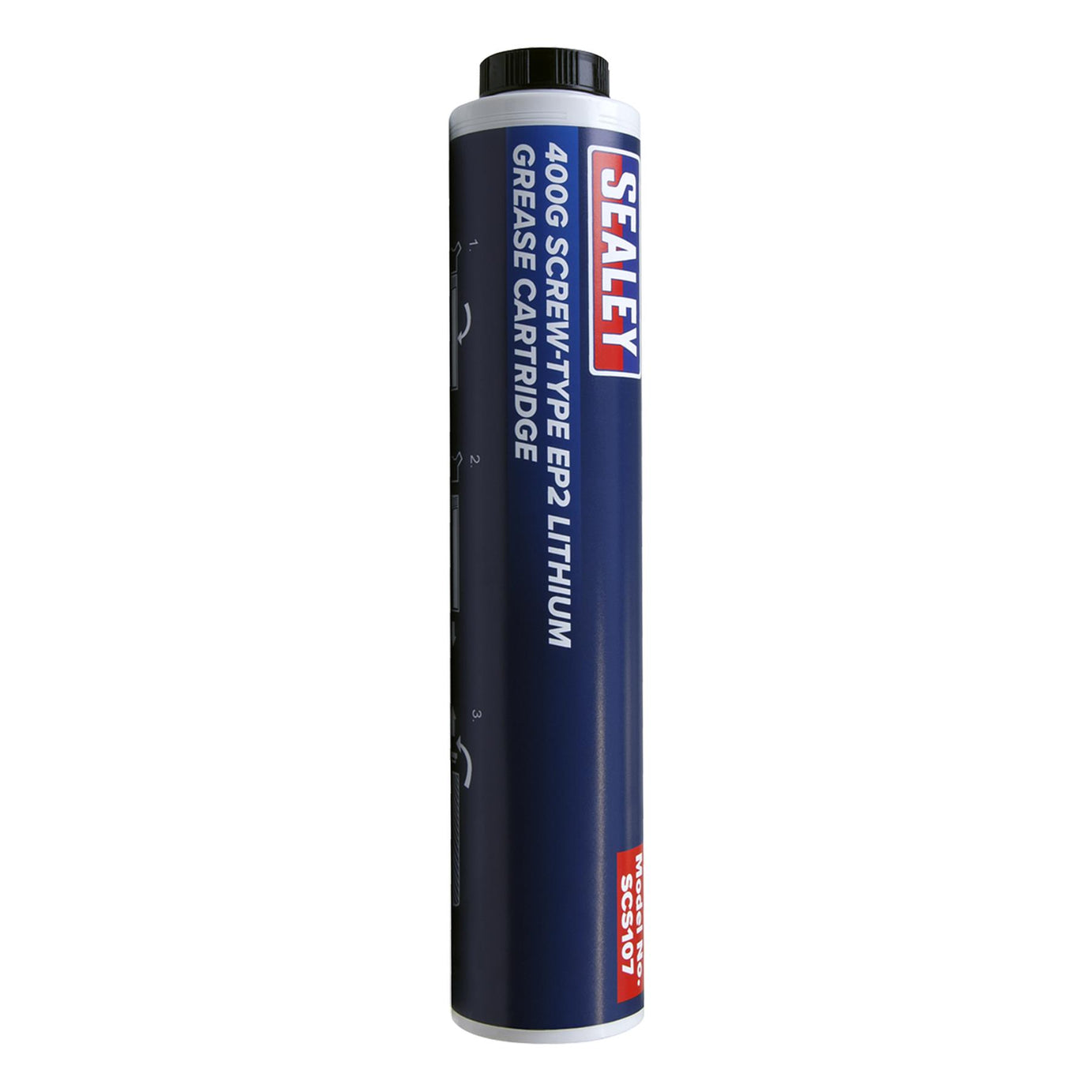 Sealey Screw-Type EP2 Lithium Grease Cartridge 400g