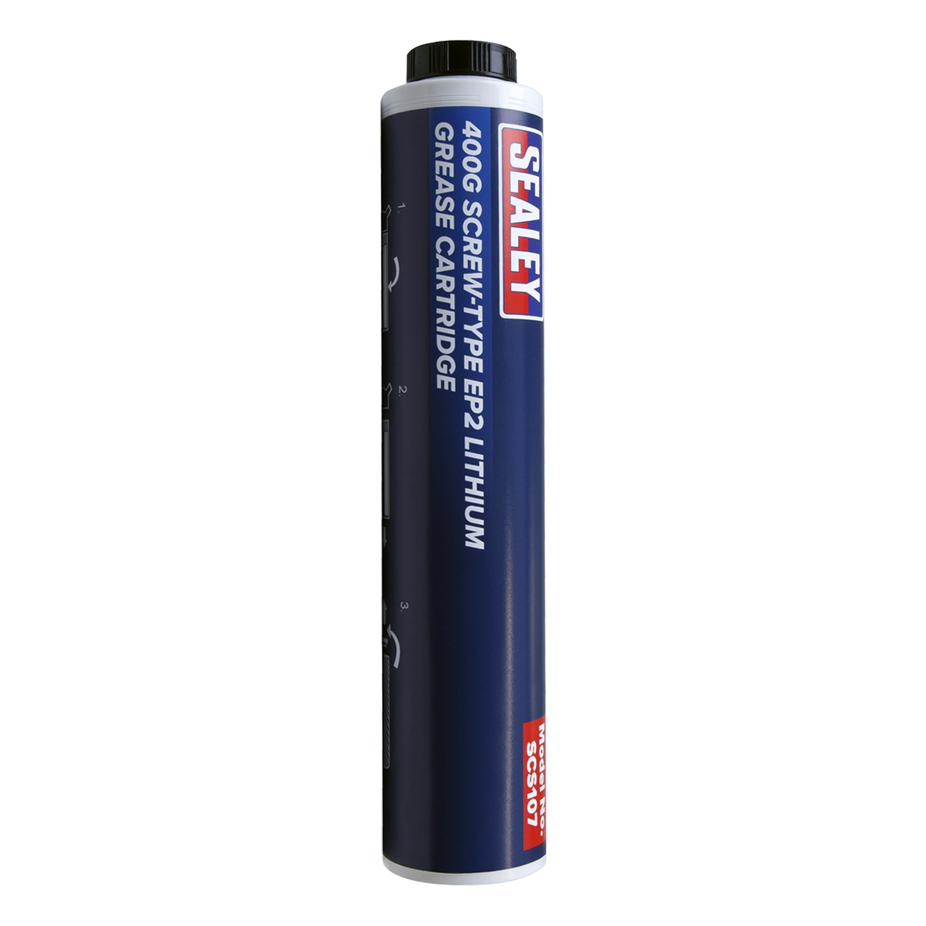 Sealey Screw-Type EP2 Lithium Grease Cartridge 400g