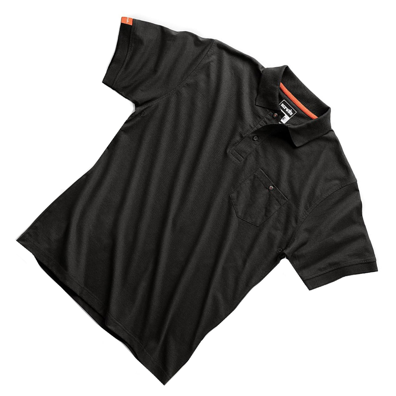 Scruffs Eco Polo Top Work Shirt Black S | Short Sleeve Workwear