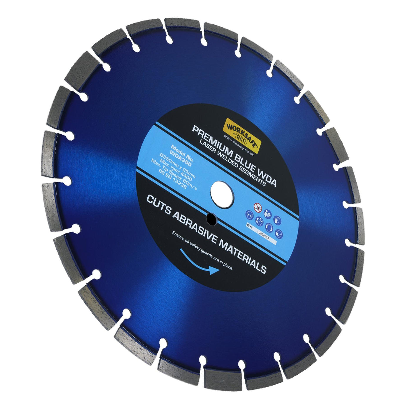 Premium Blue WDA Diamond Blade 350 x 25mm.Sealey