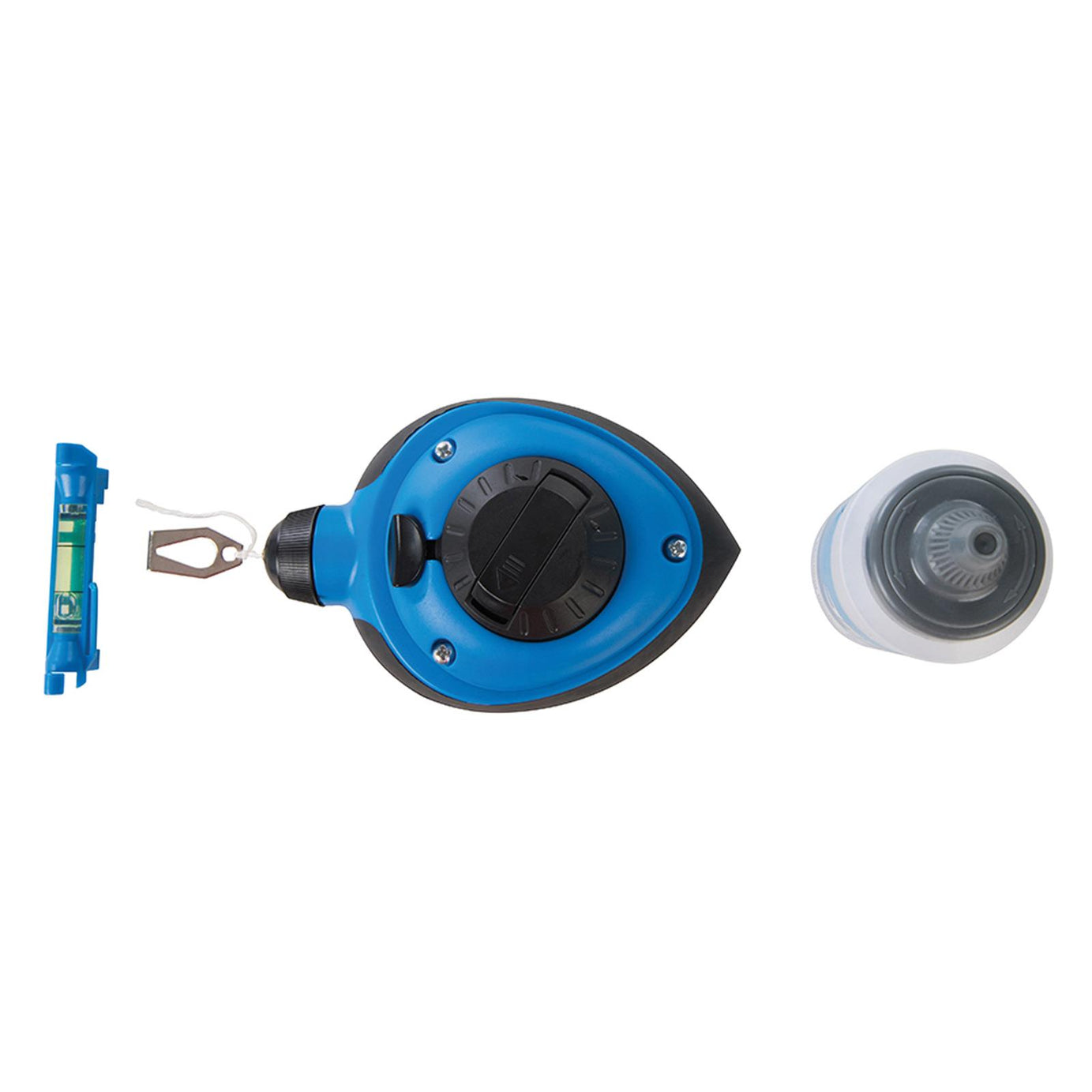 3Pce Fast Rewind Chalk Line Set Includes 80mm level and 113g of blue chalk