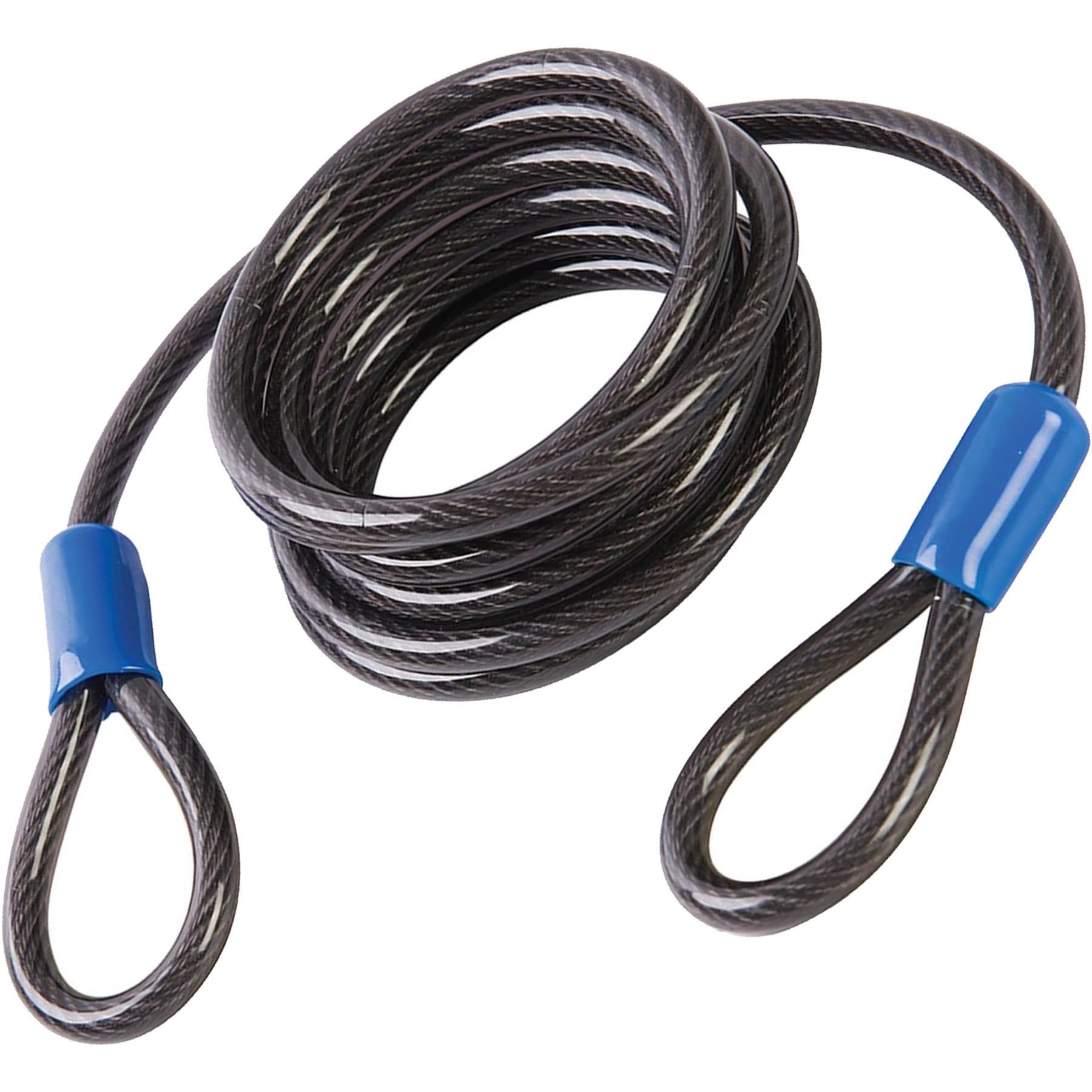 Looped Steel Security Cable - 2.5M X 8mm Heavy Duty Multi-Strand Twisted Steel