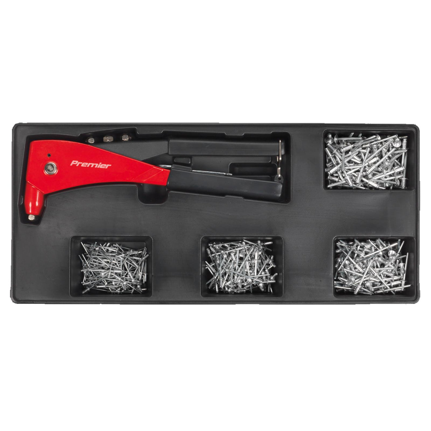 Sealey Tool Tray with Riveter & 400 Assorted Rivet Set