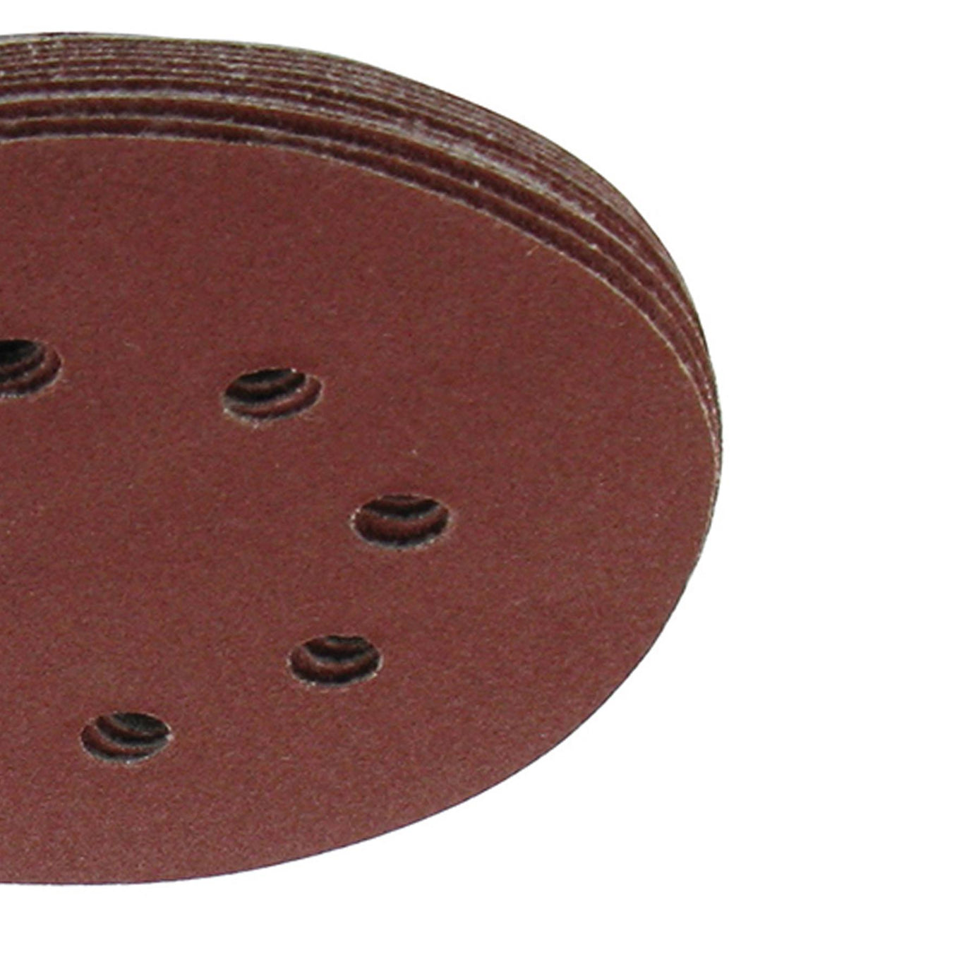 Punched Sanding Discs 125mm 10Pk Grit 80 Hook & Loop Aluminium Oxide New