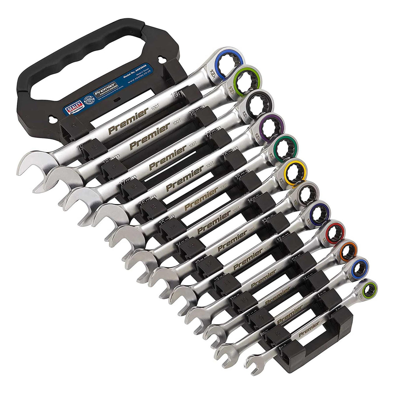 Sealey Combination Ratchet Spanner Set 12pc Metric - Platinum Series