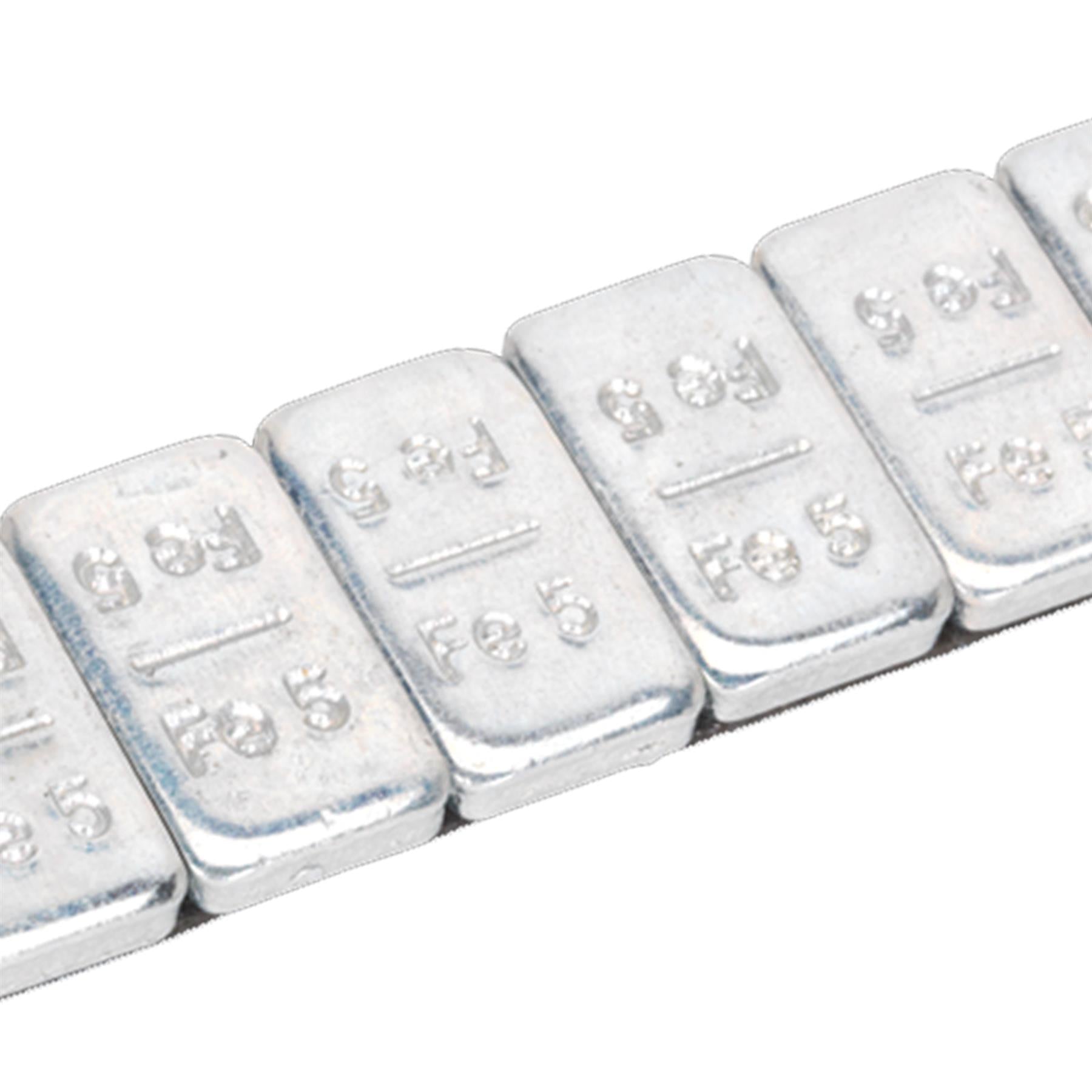 Wheel Weight 5g Adhesive Zinc Plated Steel Pack of 100x12 Sealey