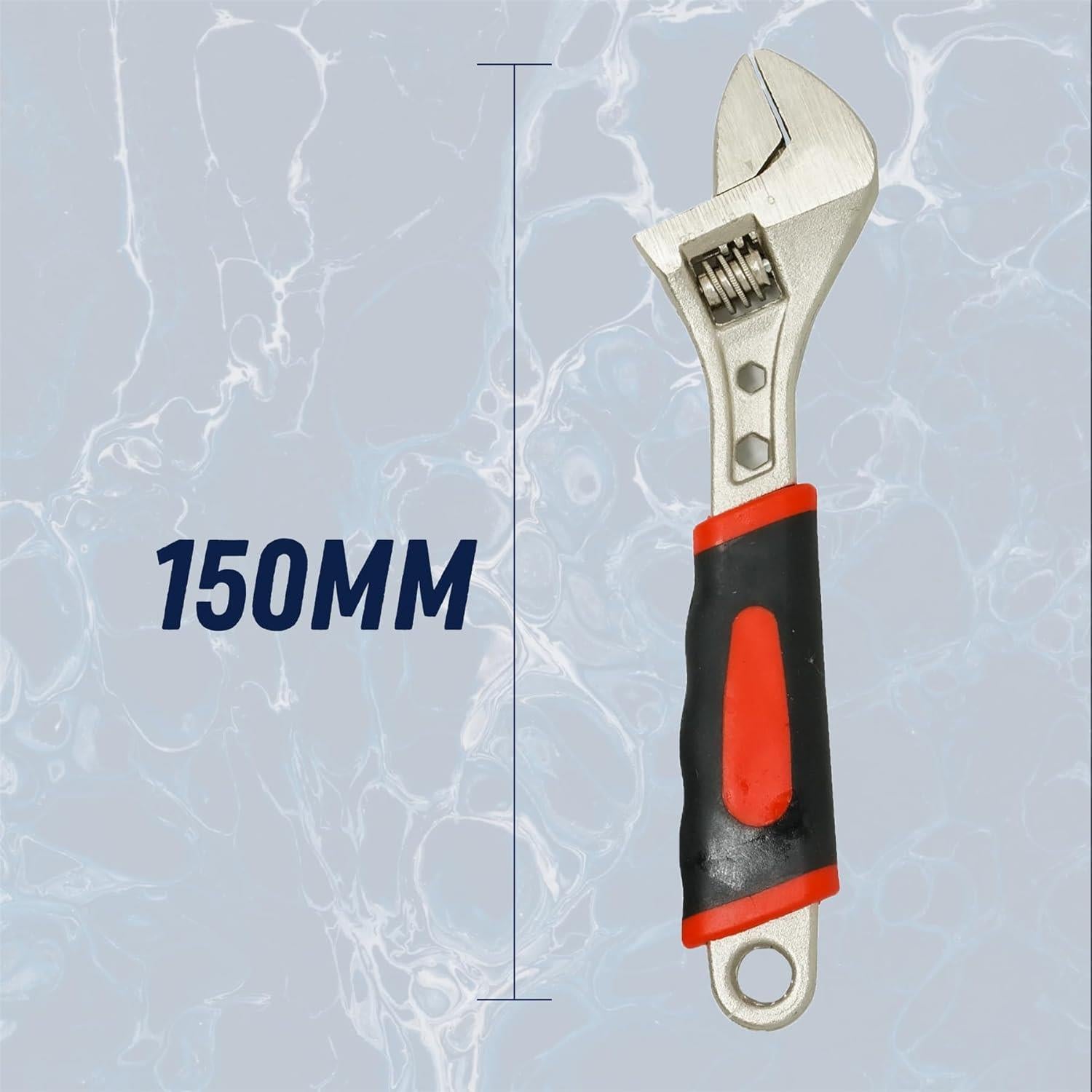 Adjustable Spanner Wrench Large 6" 150mm Opening Bathroom Nut Key Hand Tool DIY