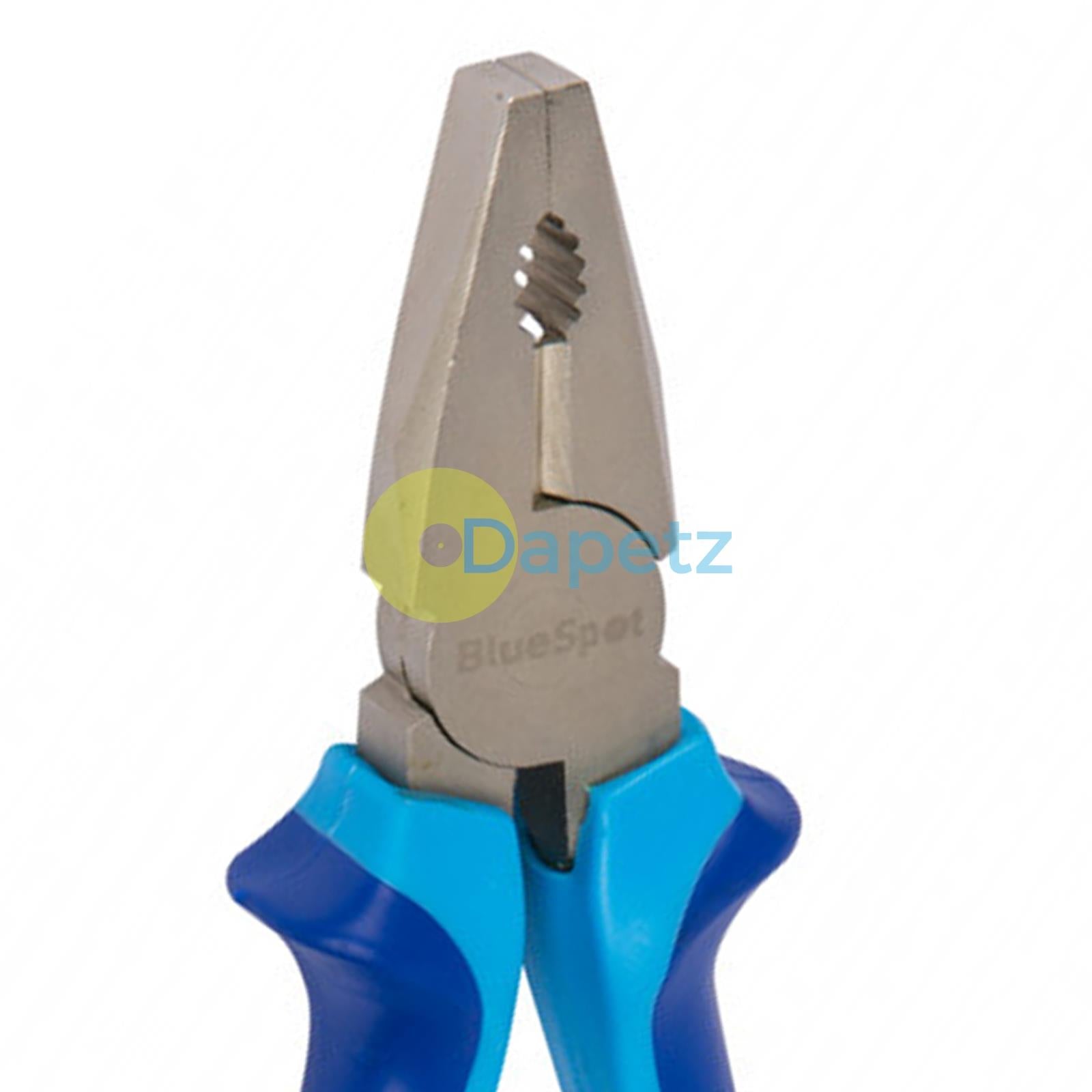 BlueSpot 200mm (8") Combination Plier Drop Forged Steel Soft Grip Vinyl Handles New Condition