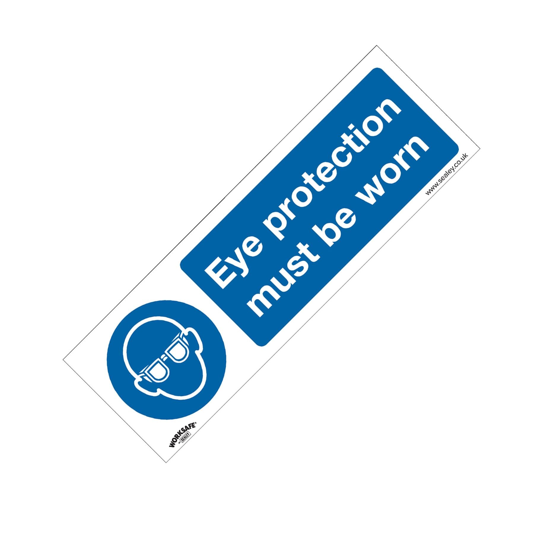 Mandatory Safety Sign - Eye Protection Must Be Worn - Rigid Plastic