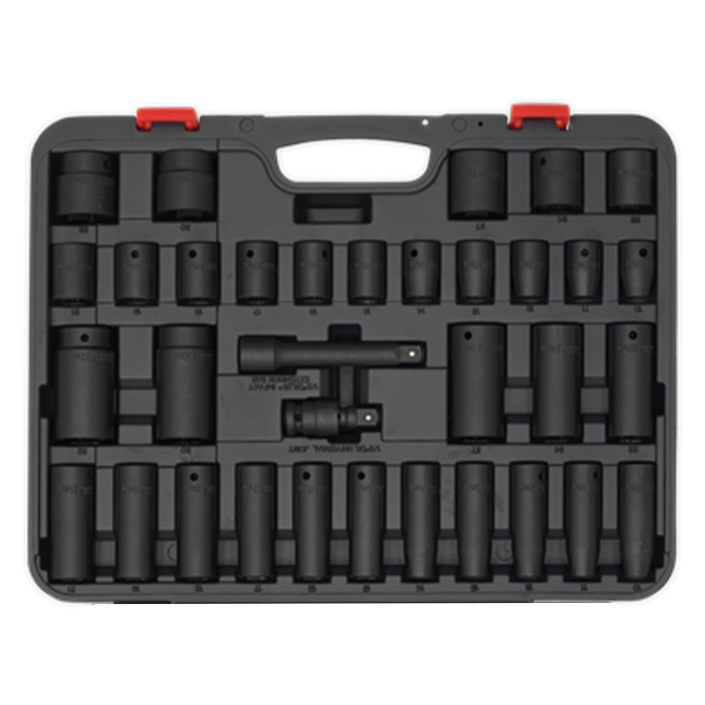 Sealey Impact Socket Set 34pc 1/2"Sq Drive Metric