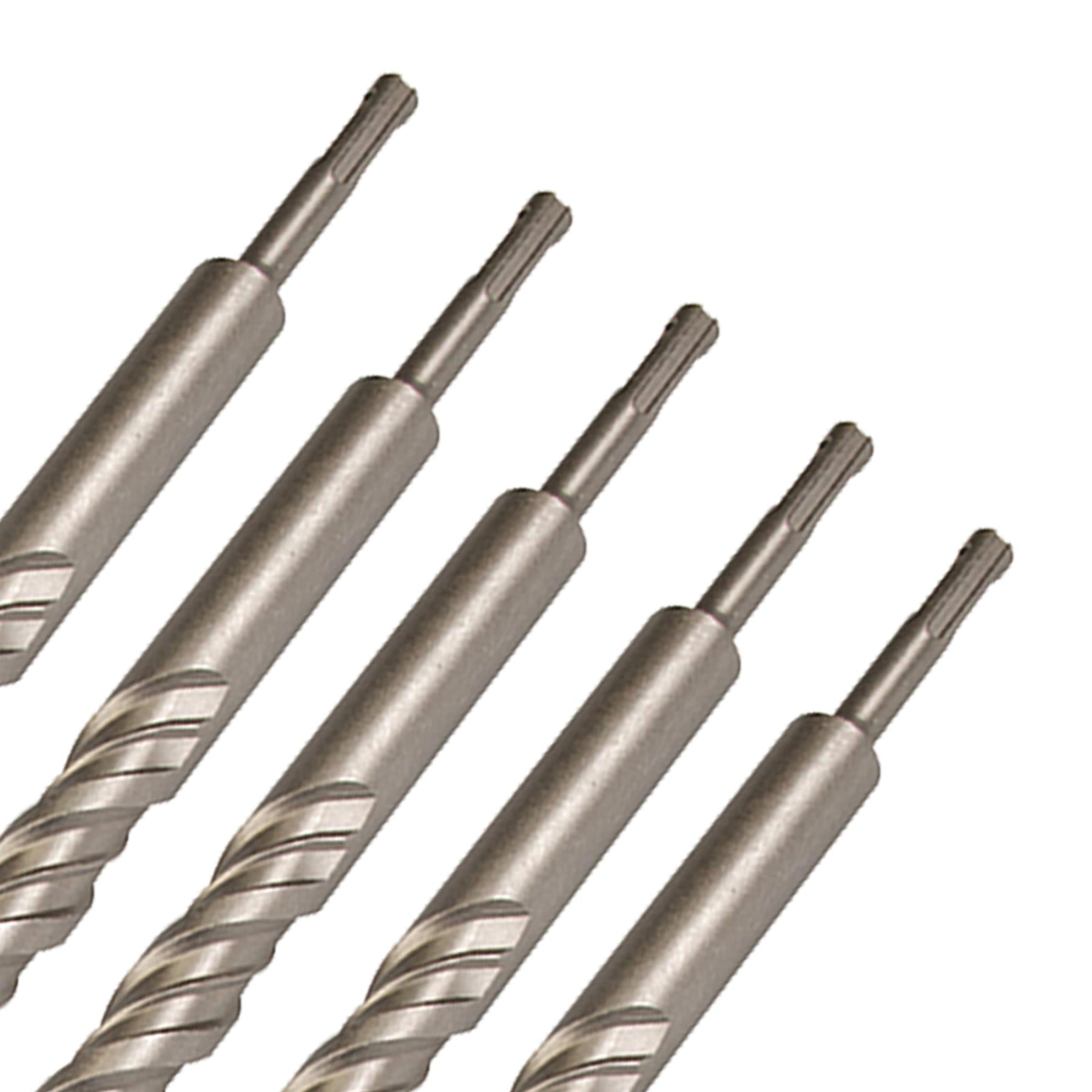 5 x SDS+ PLUS MASONRY DRILL BIT 25 x 460mm, TUNGSTEN CARBIDE TIP, FOR STONE CONCRETE BRICK