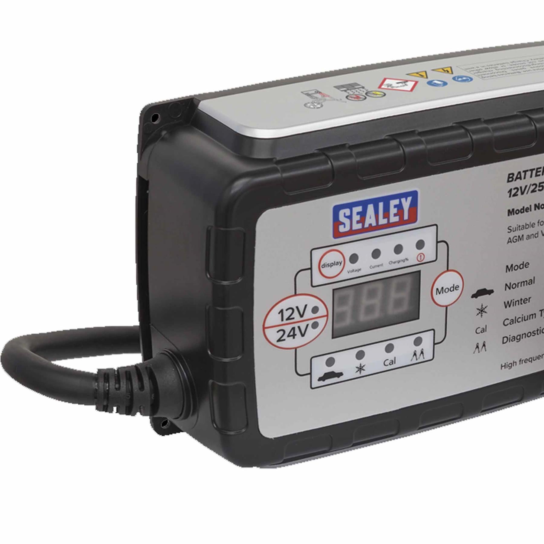 Sealey Battery Support Unit & Charger 12V-25A/24V-12.5A