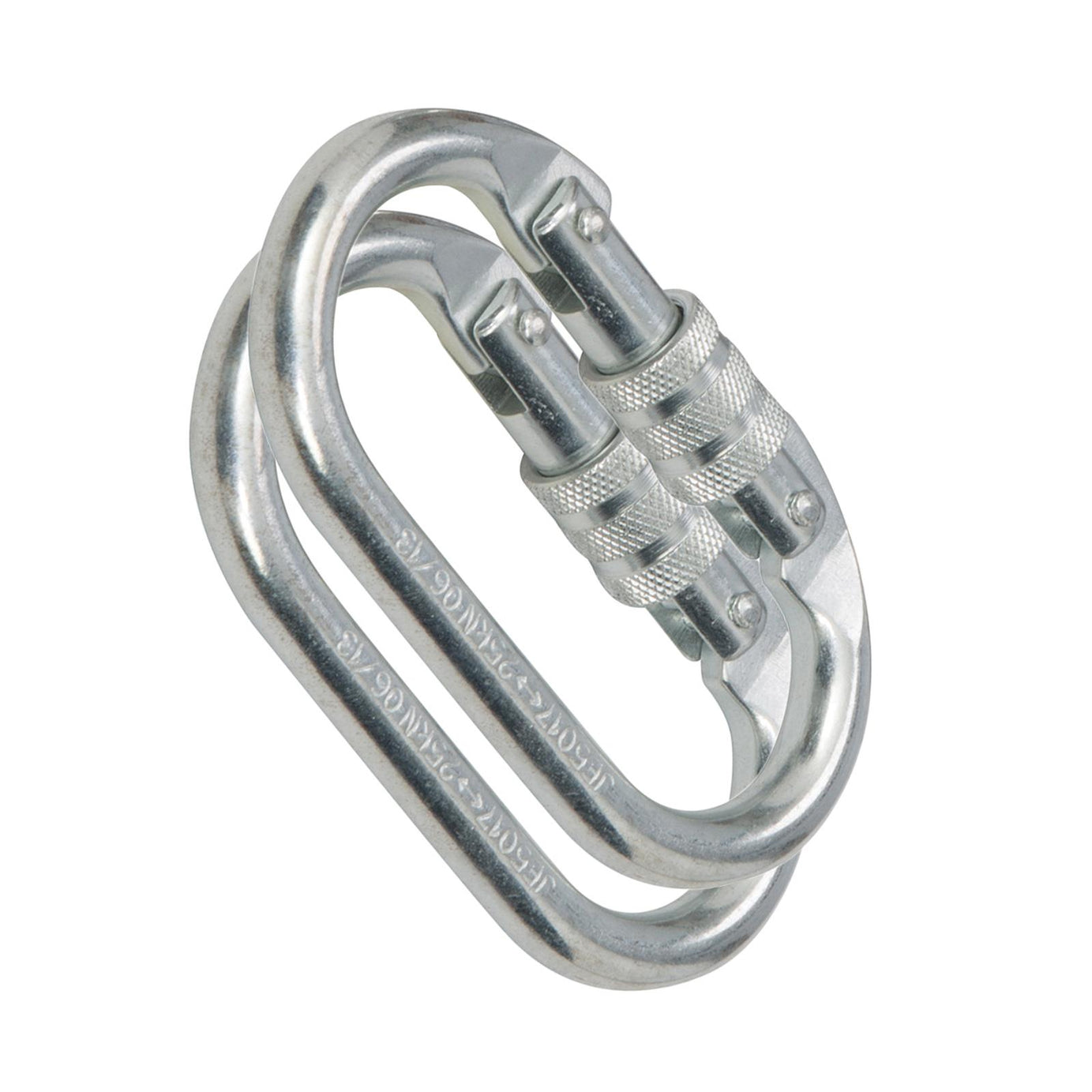 2 x Screw Lock Carabiner Karabiner Clip Hook Heavy Duty Scaffold Climbing 25kn