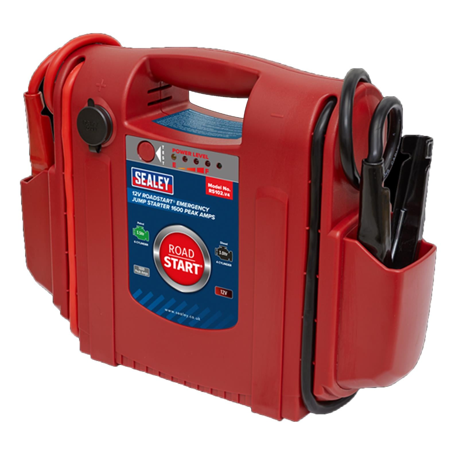 Sealey RS102 RoadStart Emergency Power Pack 12V 1600 Peak Amps Car Van Garage