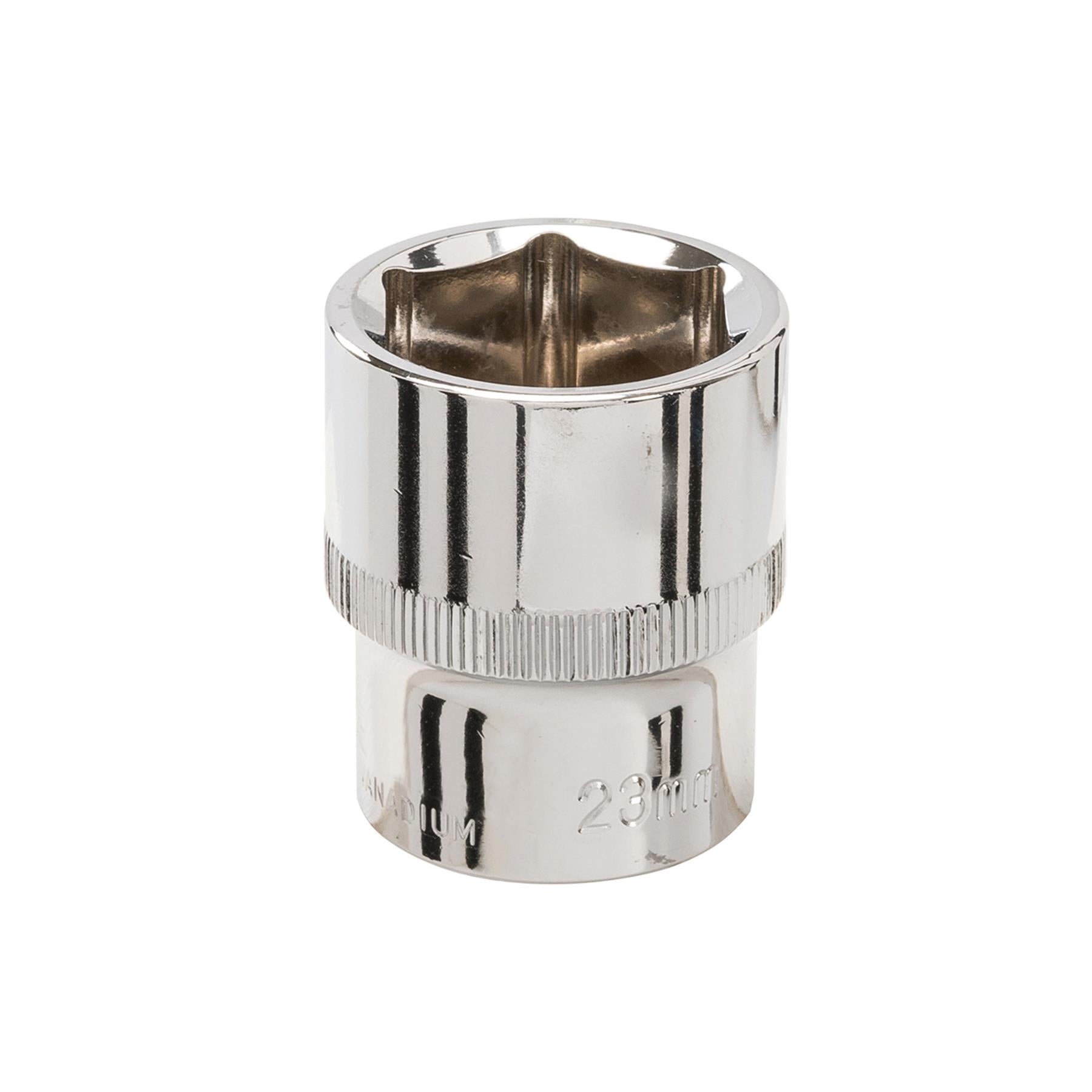 Socket 1/2" Drive Metric Hex Square 23mm Individual Hex Polished Crv Quality